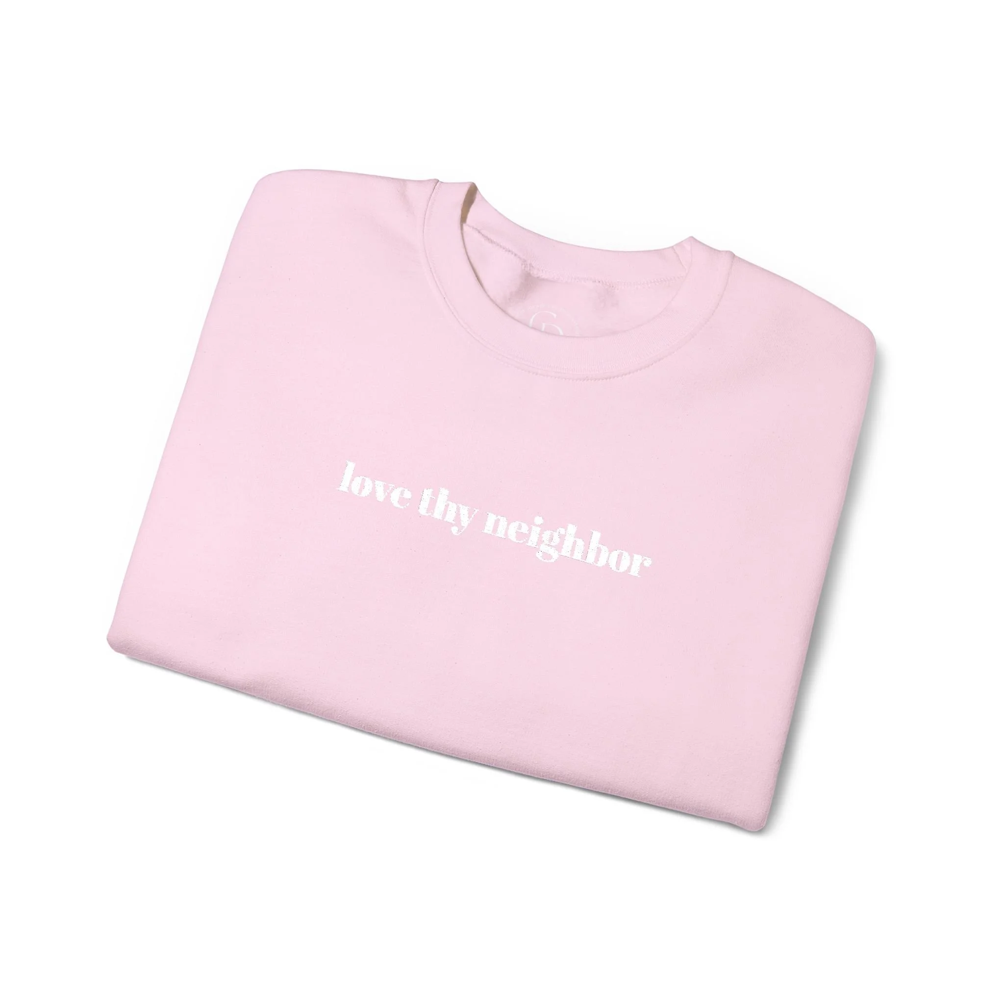Love Thy Neighbor Embroidered Crewneck Sweatshirt