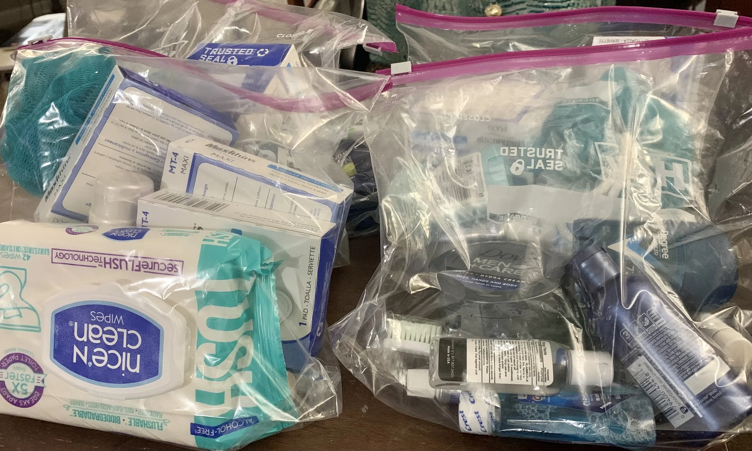 KOSQS serve 120 individuals with male and Female Hygiene Packs.