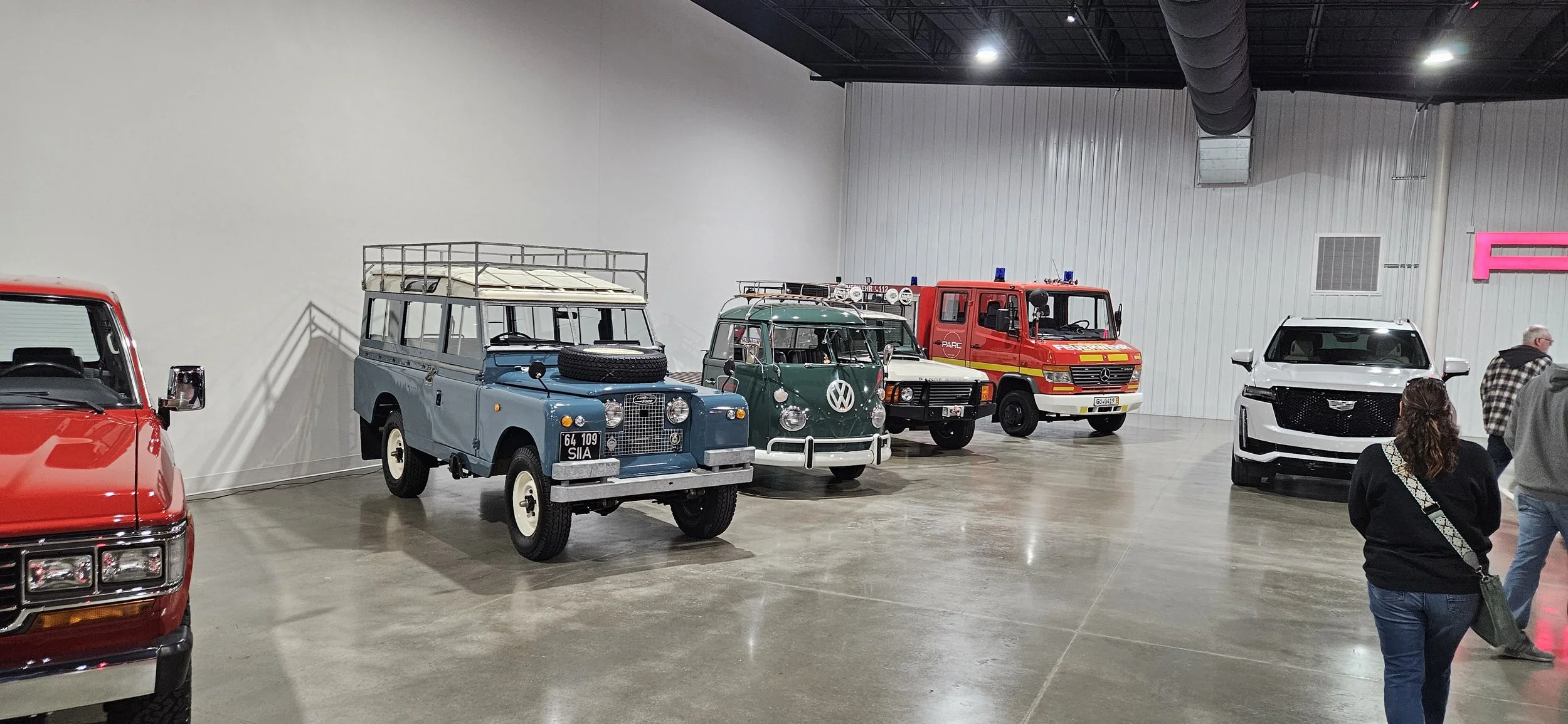 Land Rovers, Lamborghini. They had everything.