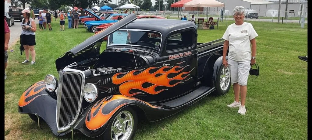Members enjoying some hot rods at Street Machines in DuQuoin.