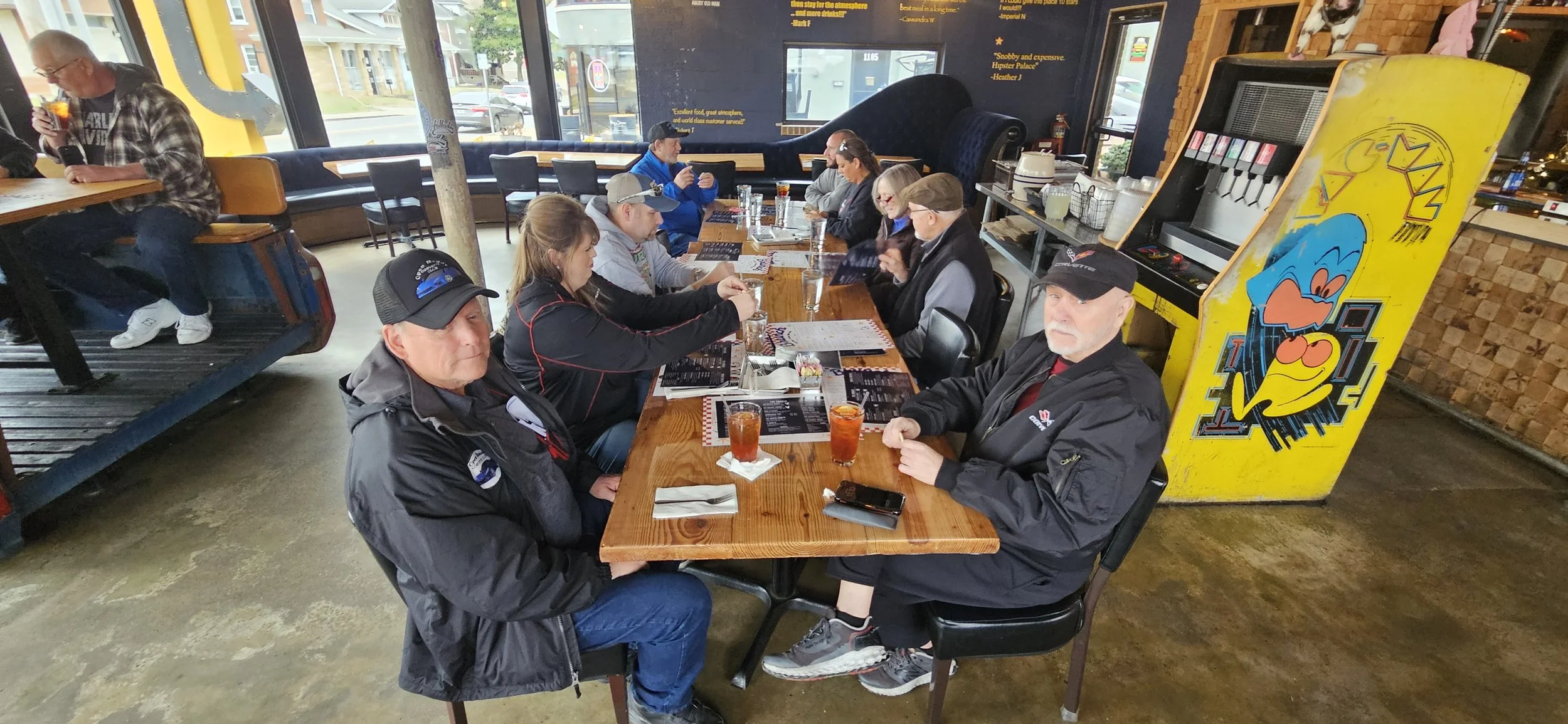 Lunch at Mary Jane's Smokehouse before going to PARC Motor Club.