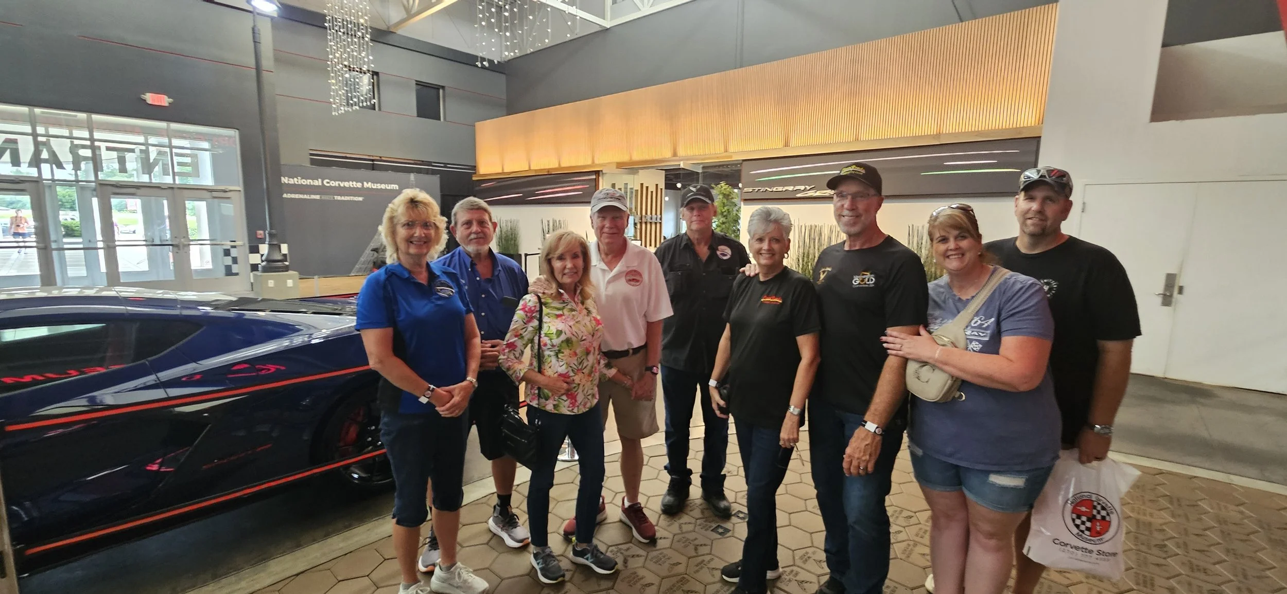 Nine members and two guests attended.