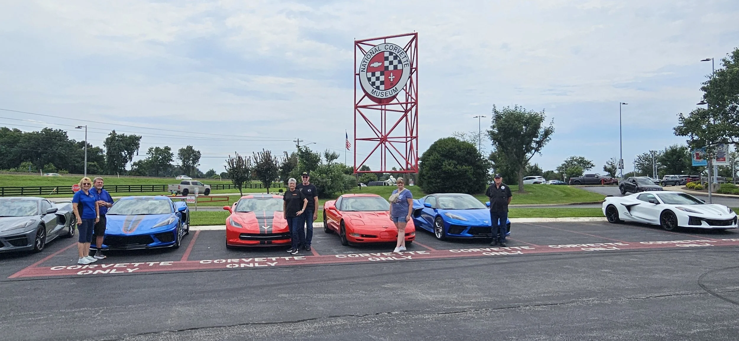 Our group outside the Corvette National Museum.