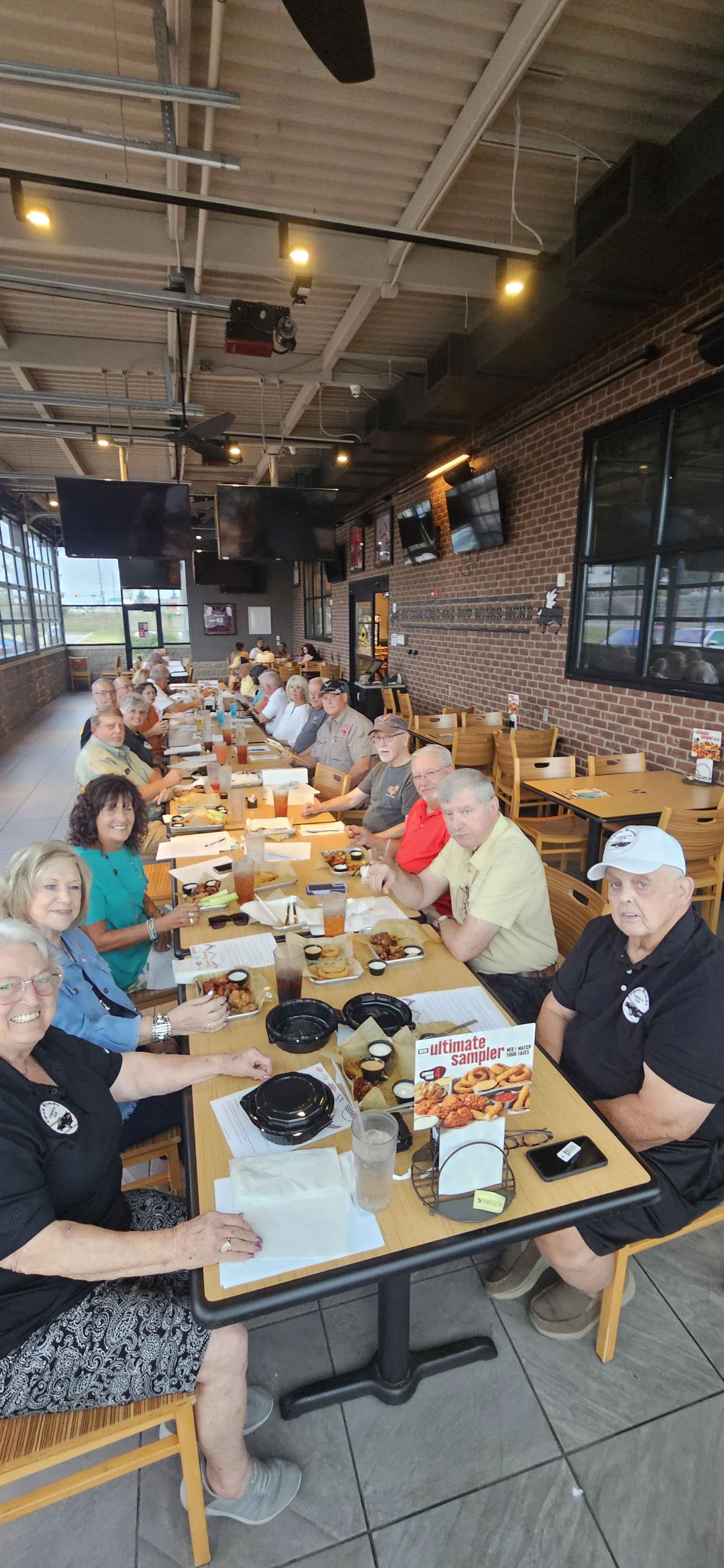 August Club meeting at Buffalo Wild Wings 26 attending