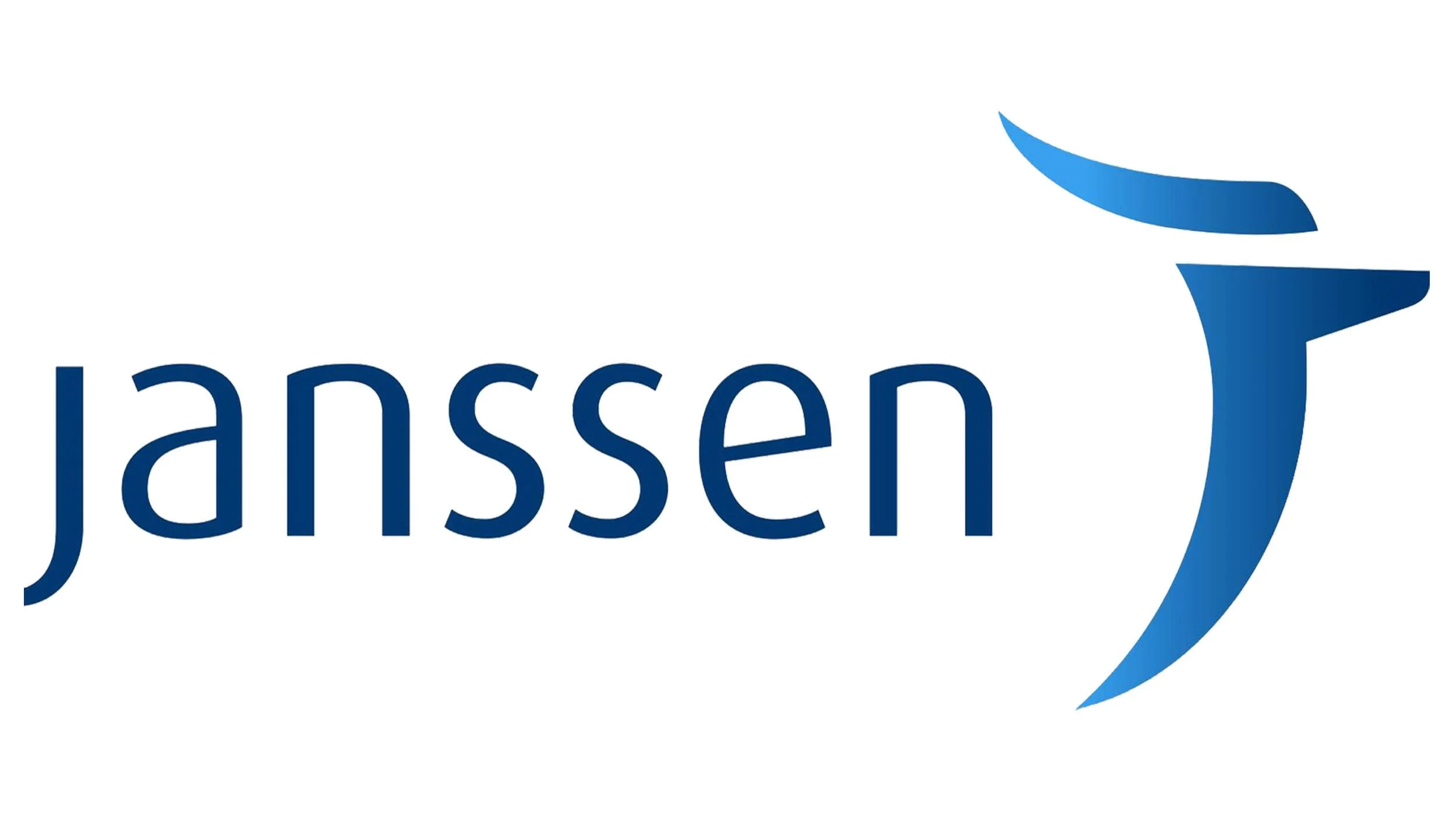 Janssen logo with blue text and abstract human figure in blue.