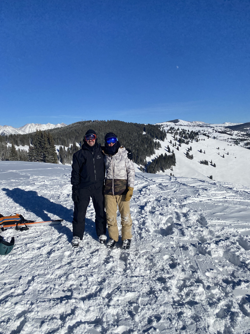 Andrew and Richard about to ski the back bowls at Vail