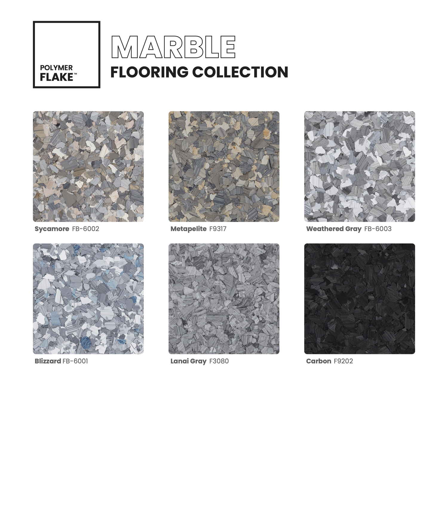 Marble flake blend samples, page two