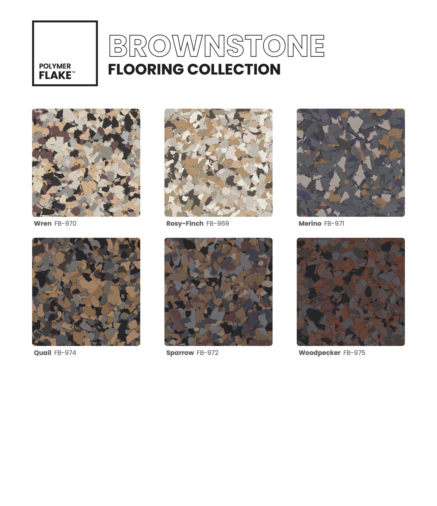 Brownstone flake blend samples, page two