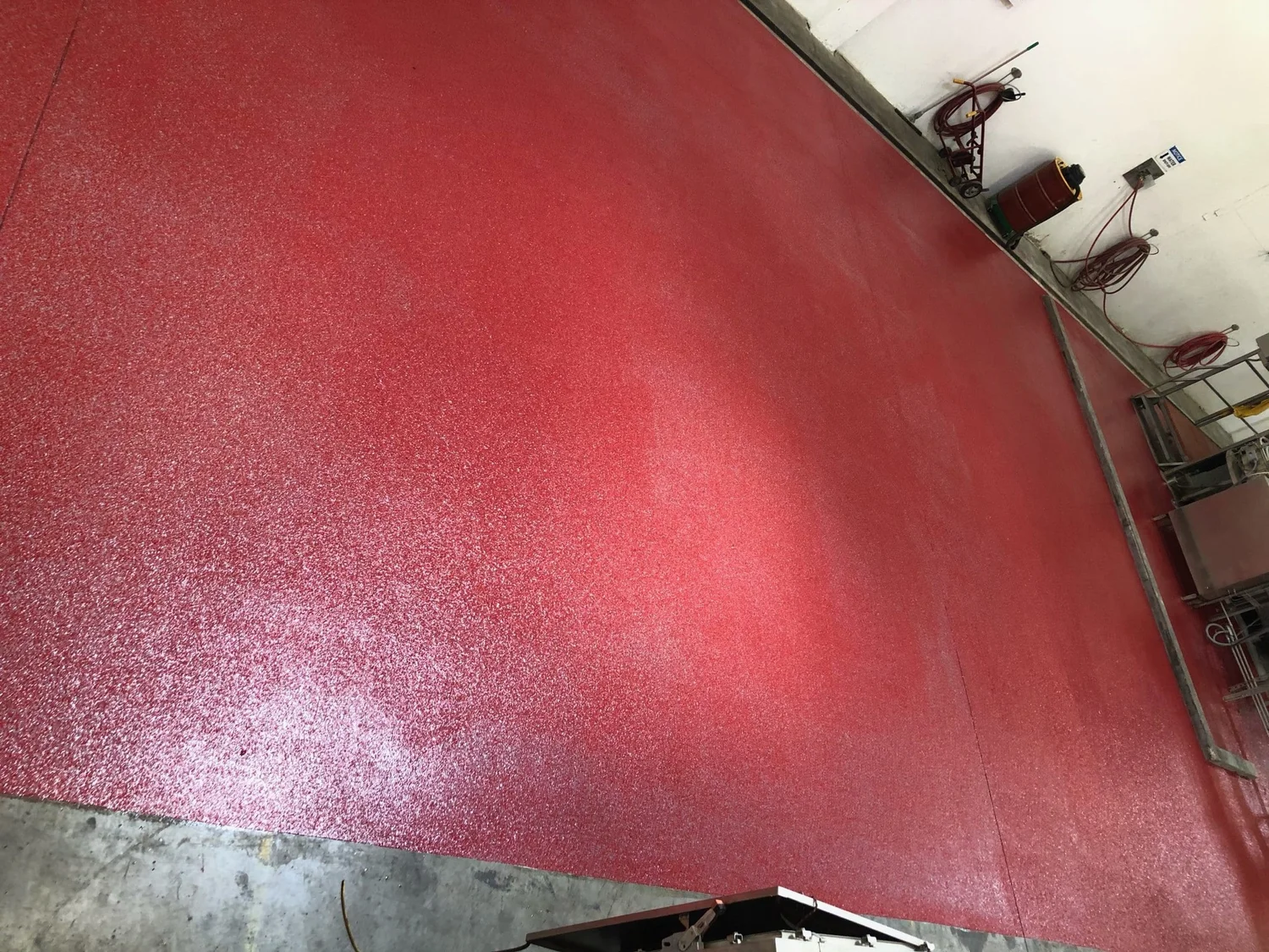 Urethane cement flooring in an industrial processing facility