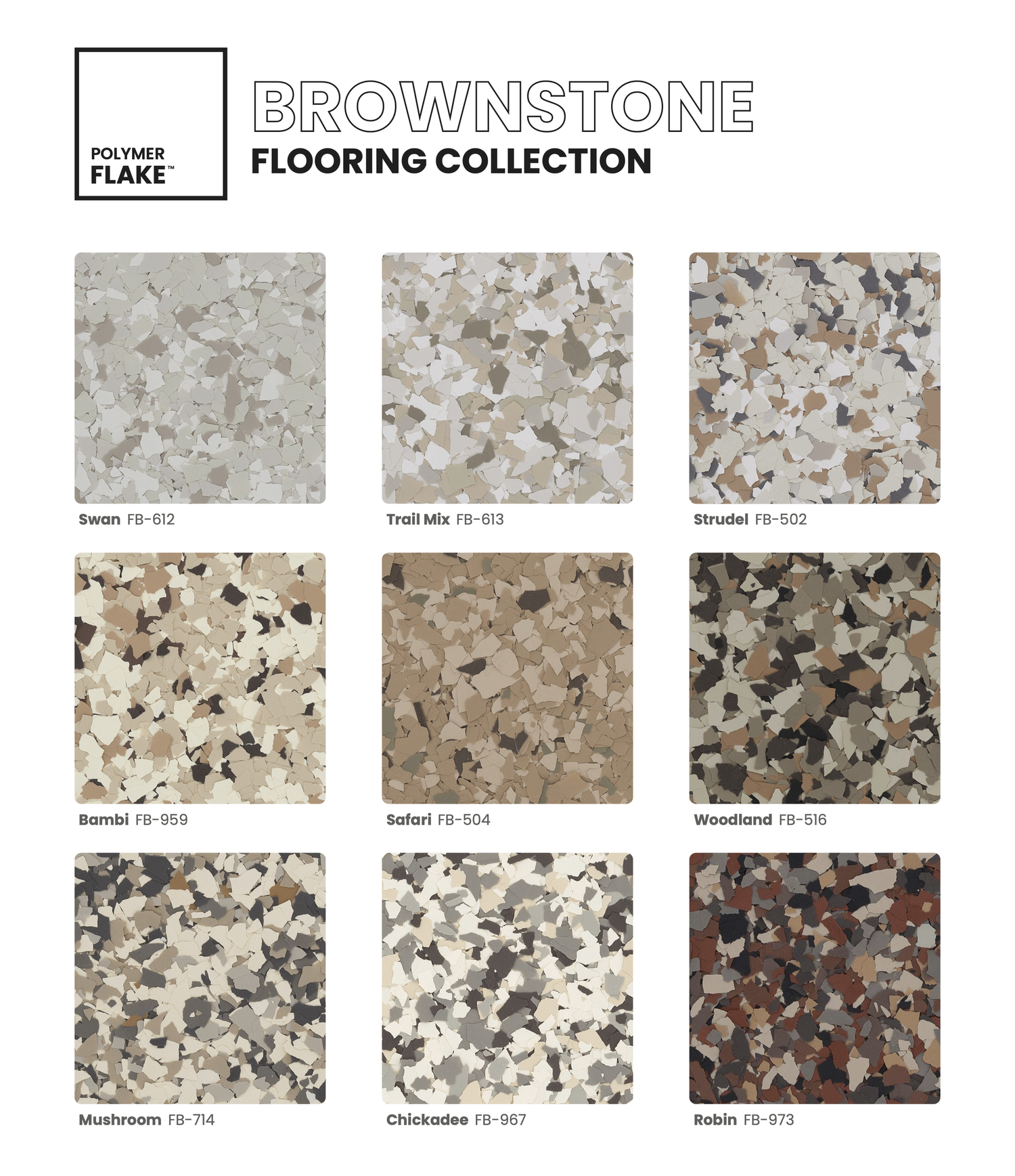 Brownstone flake blend samples