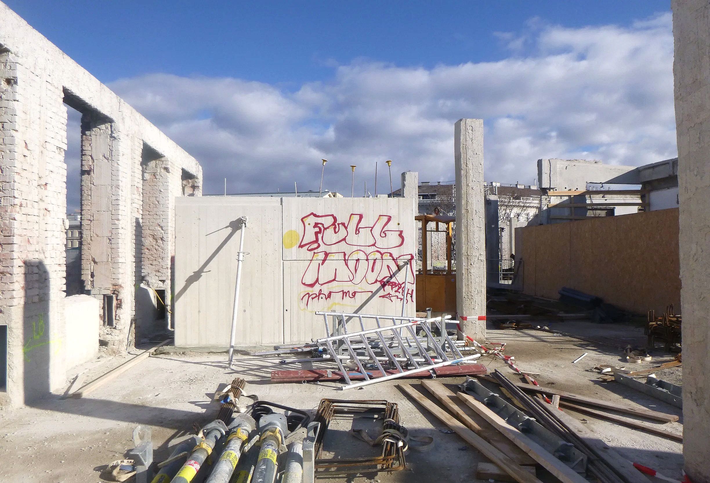 Unbefugte Verlängerung der Graffiti Ausstellung