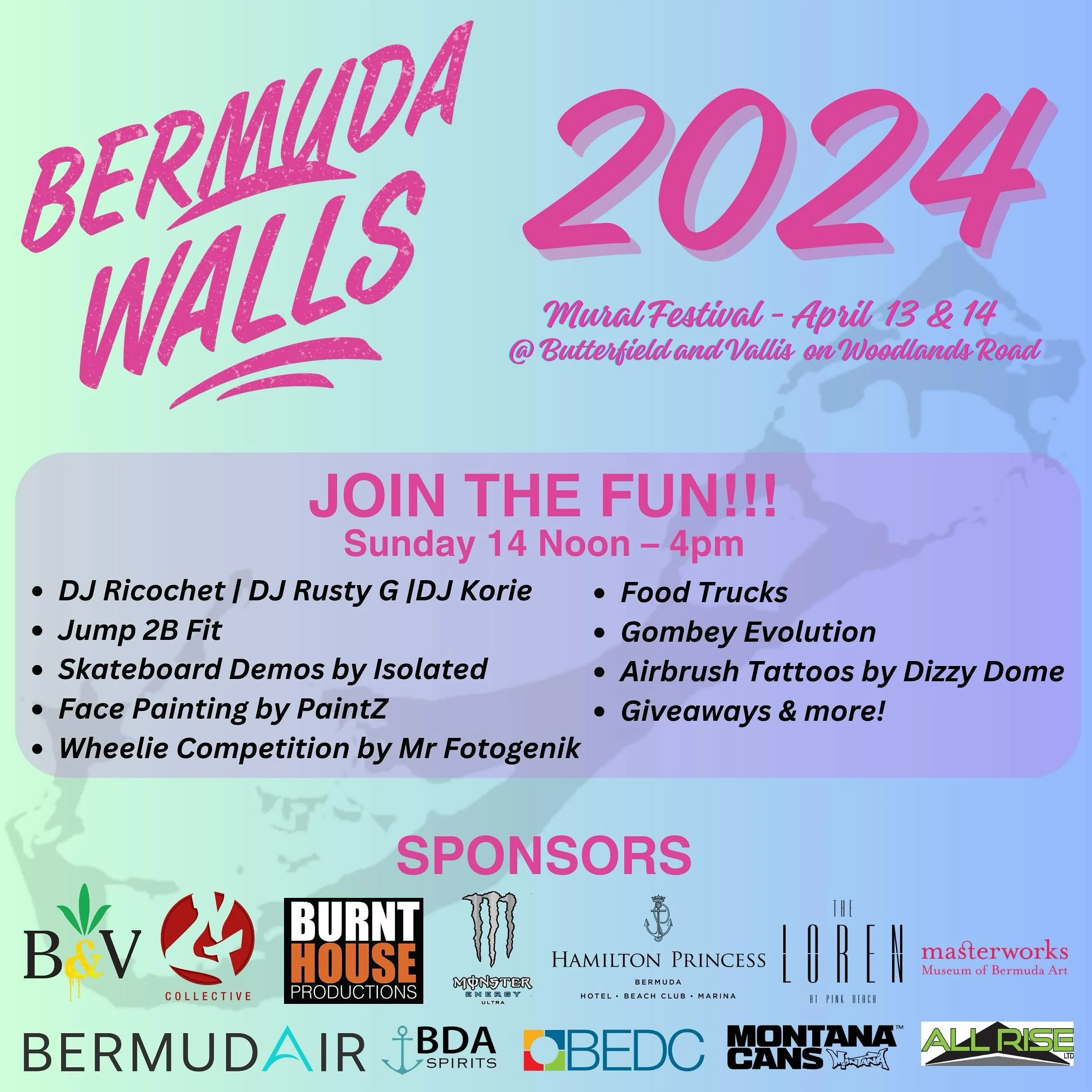 Join us for a day of fun and celebration!!! @bermudawalls has a full day from Noon till 5pm at Butterfield &amp; Vallis on Woodlands Rd across from BAA!!!