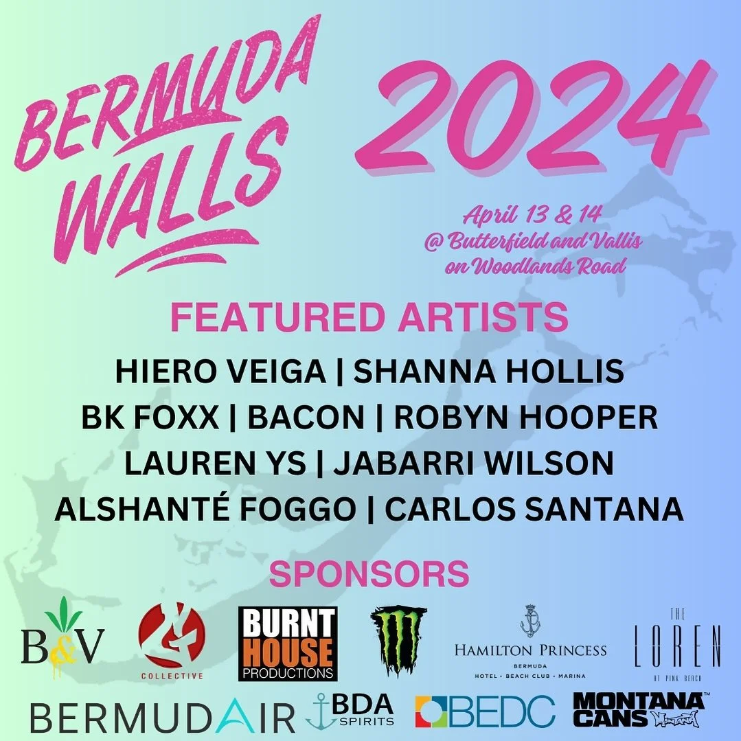 &ldquo;🎨 Exciting news: Bermuda is about to get a whole lot more colorful with the first ever Bermuda Walls April 13 &amp; 14!!! A mural festival featuring top International and local artists who will be creating stunning works of art all over the i