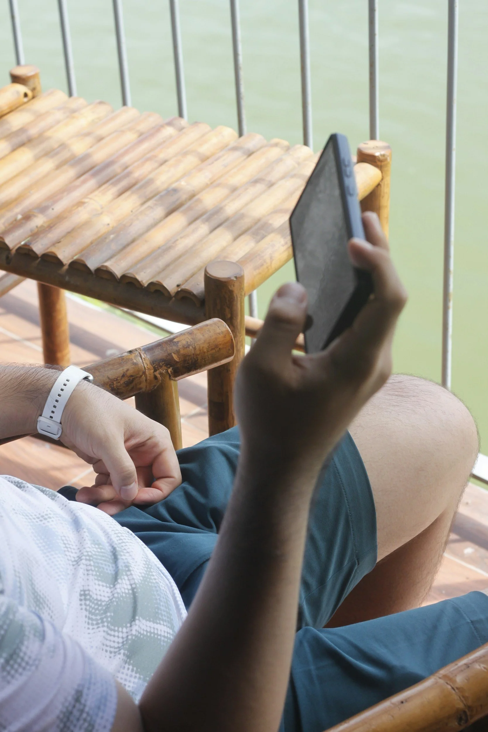 unknown person holding a smartphone