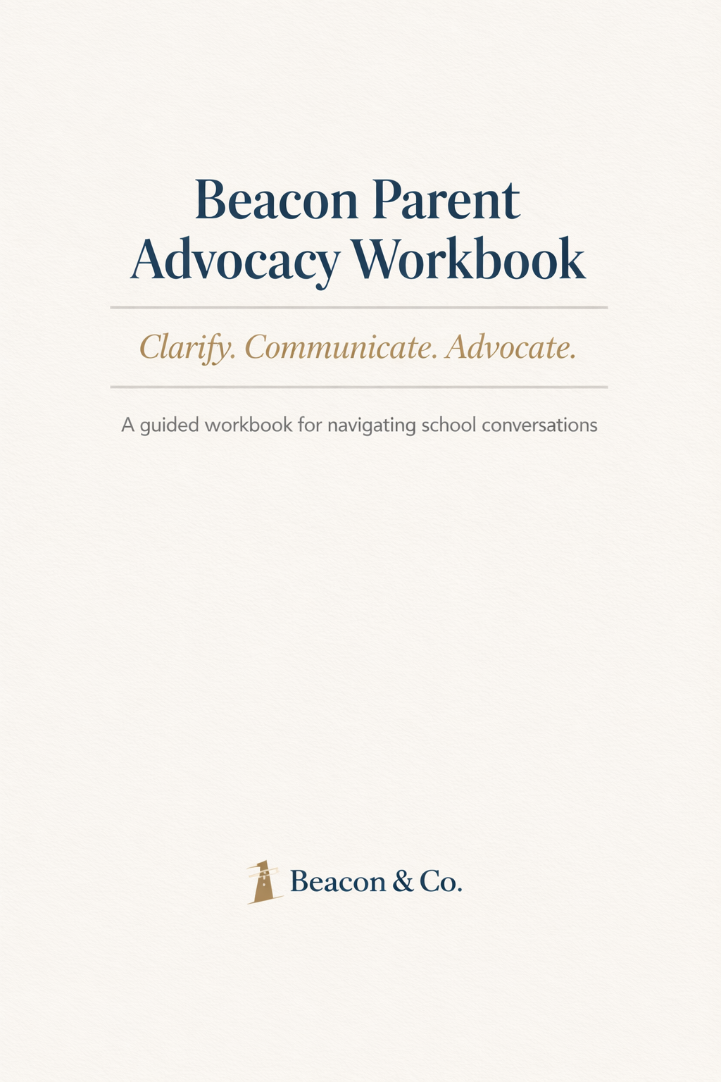 Beacon Parent Advocacy Workbook