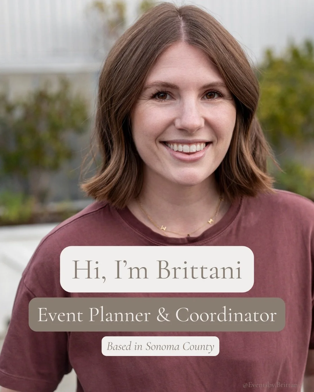 Hi &mdash; I&rsquo;m so glad you&rsquo;re here 🤍
I&rsquo;m Brittani Quinones, born and raised in Sonoma County, and I&rsquo;ve loved events for as long as I can remember (yes, really).

I fell in love with weddings the very first time I fluffed a br