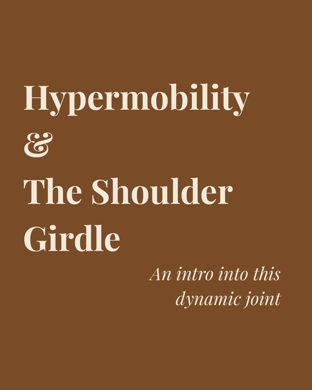 The shoulder is one of the most beautifully dynamic joints we have &mdash; built for big ranges, rotation, reaching, and moving through space in almost every direction.

But that mobility comes at a cost: a shallow socket, a single small bony connect