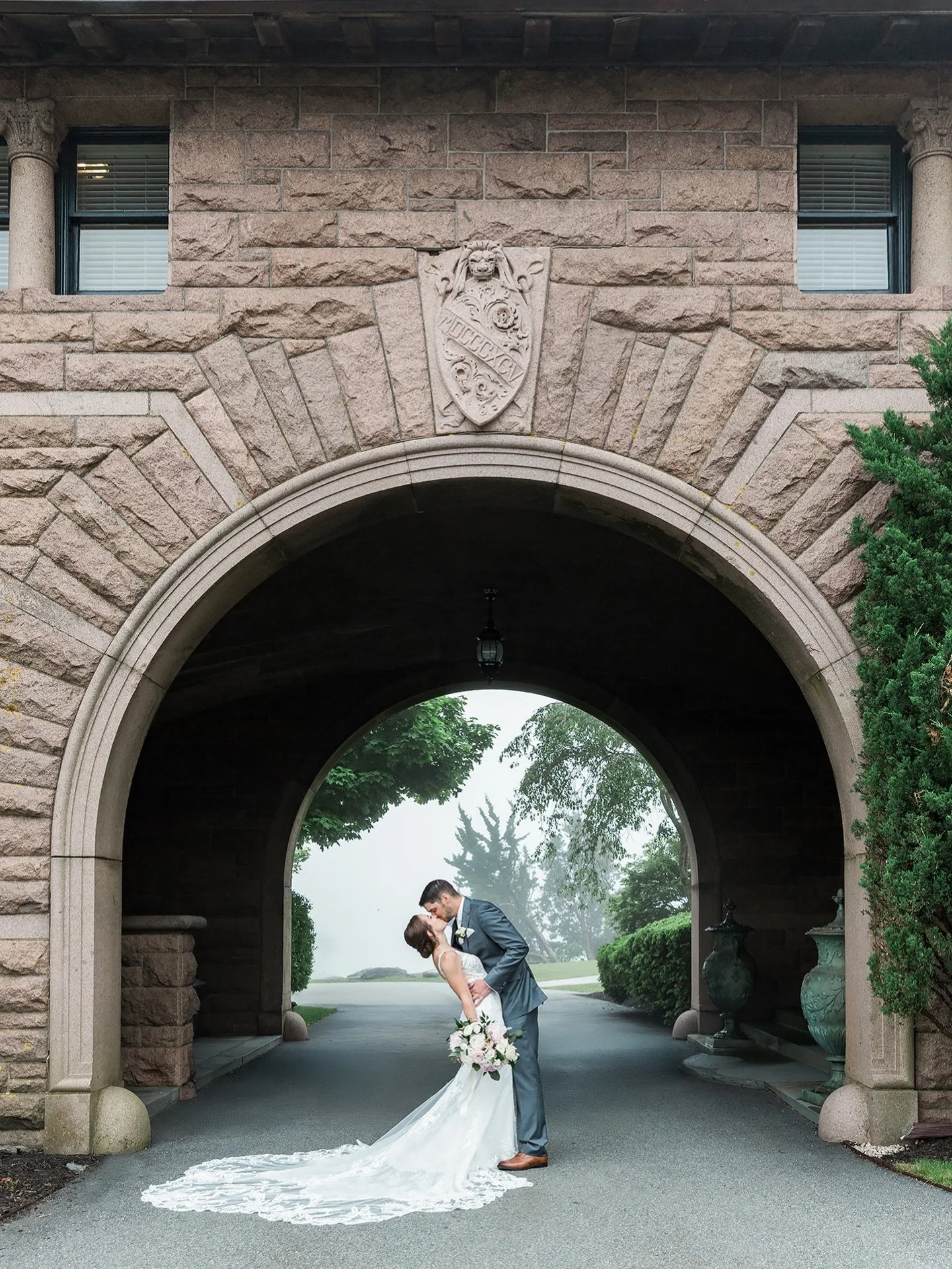 Alex and Jeff at the beautiful Oceancliff mansion