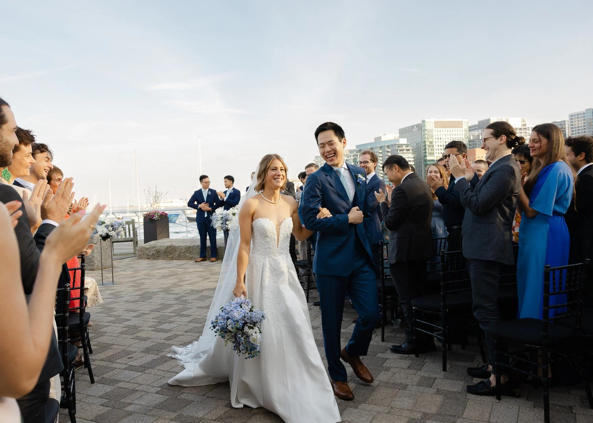 That "just married" bliss 🥰 #WeddingPhotographer #WeddingPhotography #Engaged #BrideToBe #bostonwedding #newportwedding #newenglandwedding #newenglandaquarium #bostonharbor