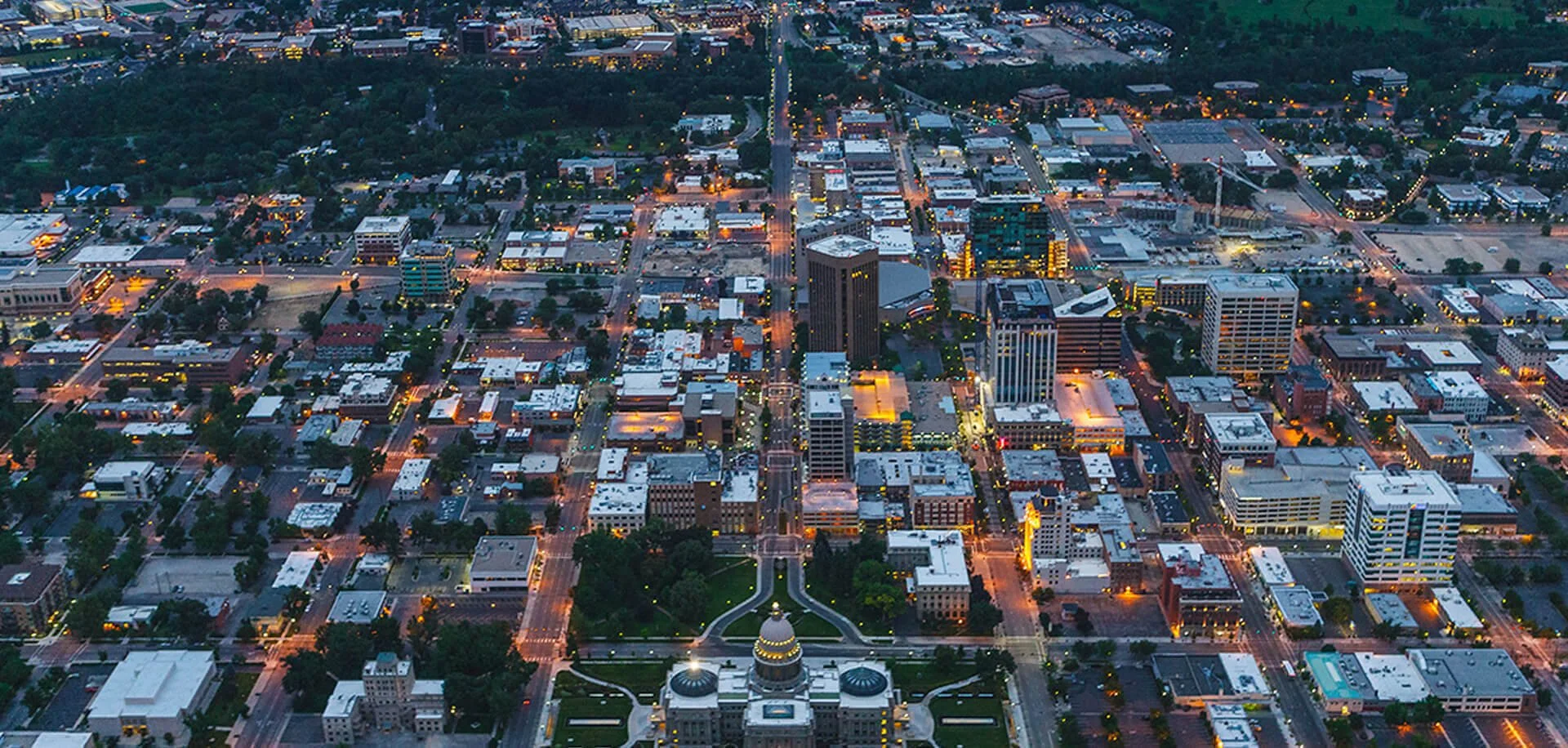 aerial photo of Garden City, ID