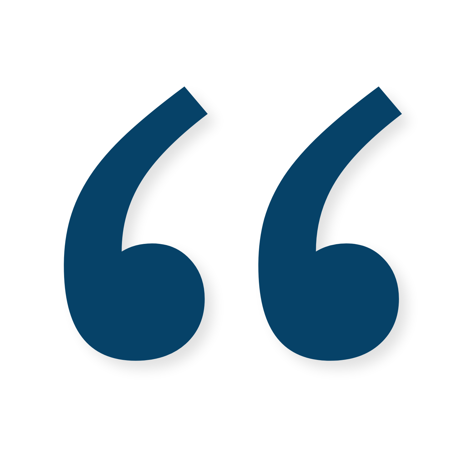 Large dark blue quotation marks on a black background.