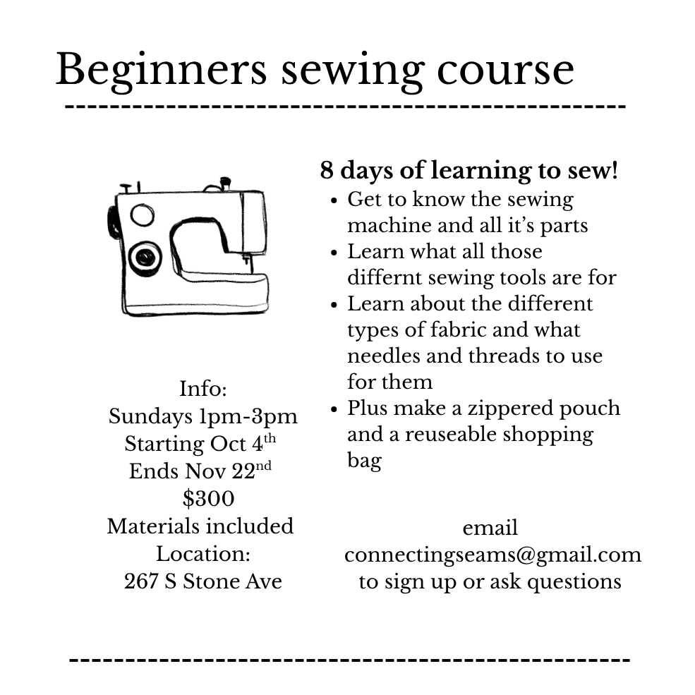 Beginners Sewing course