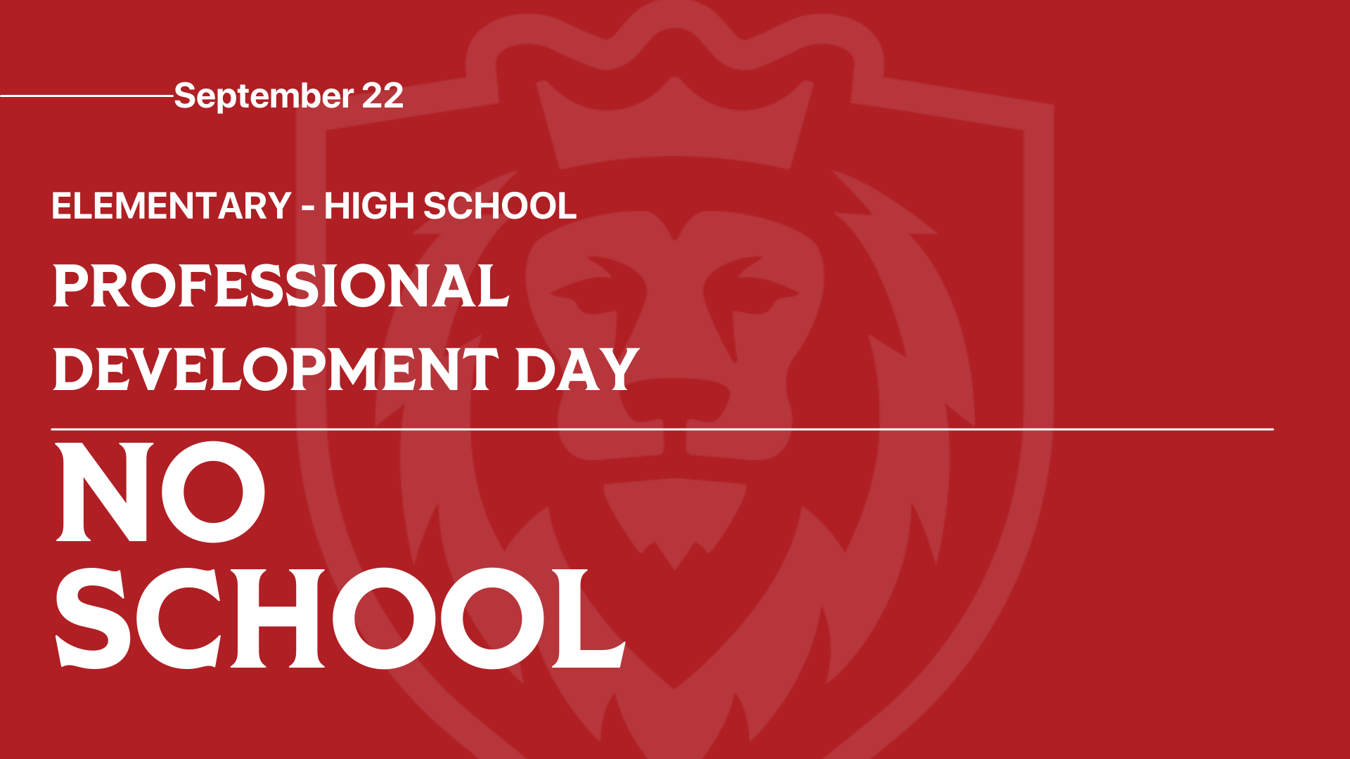 NO SCHOOL - Professional Development Day — Brave Christian Schools