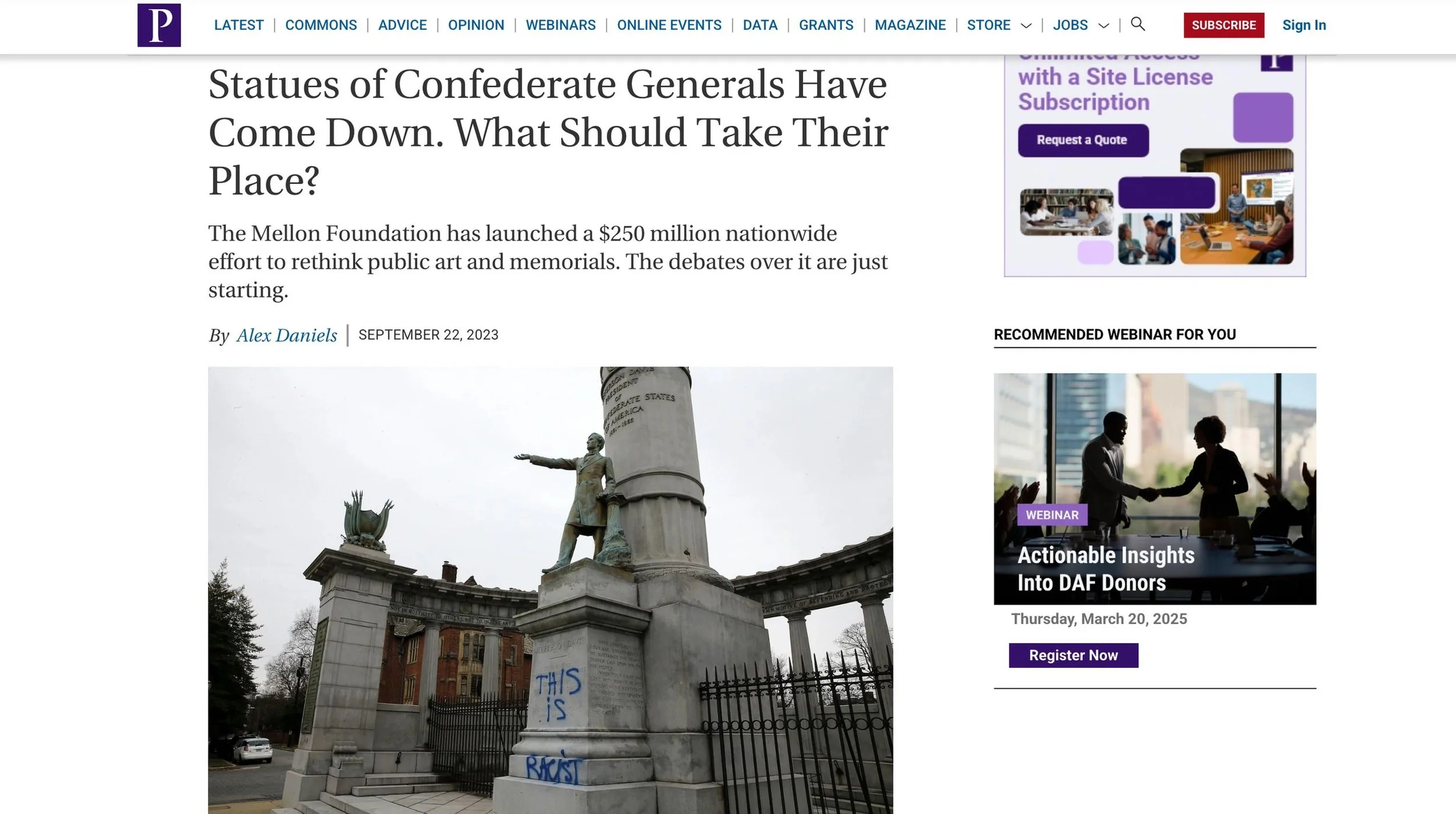 The Chronicle for Philanthropy