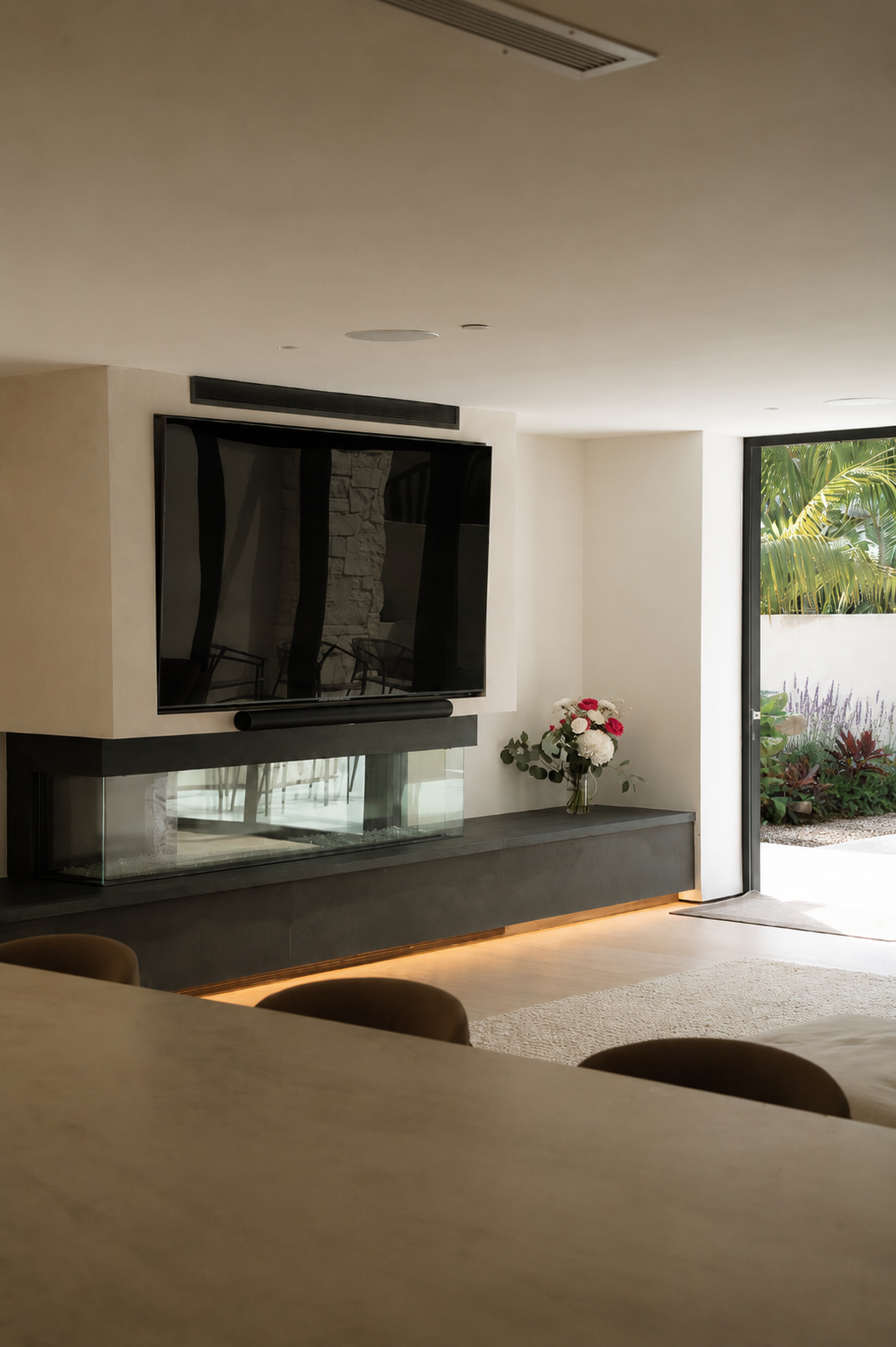 Living room fireplace