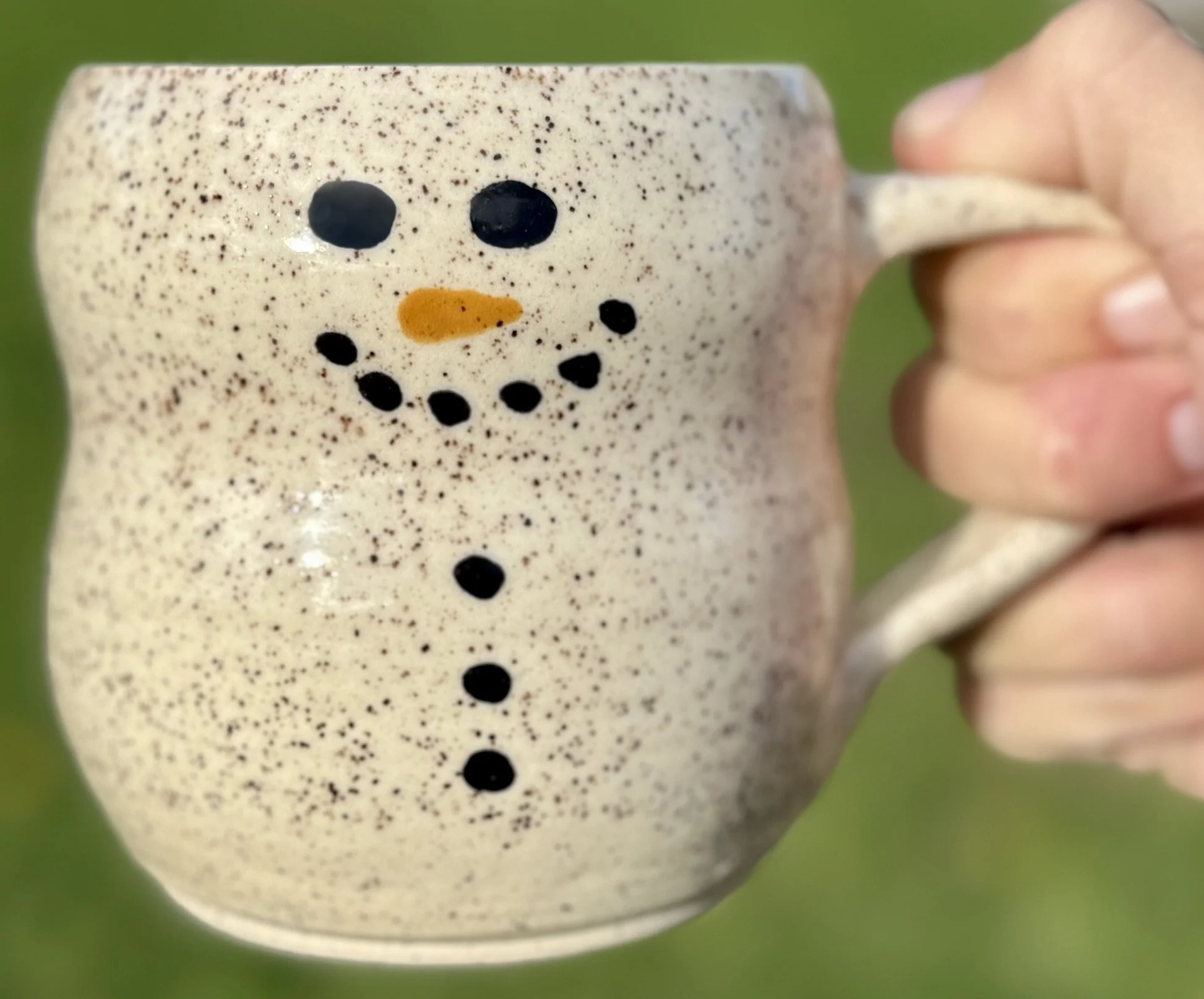 Speckled Snowman Mug
