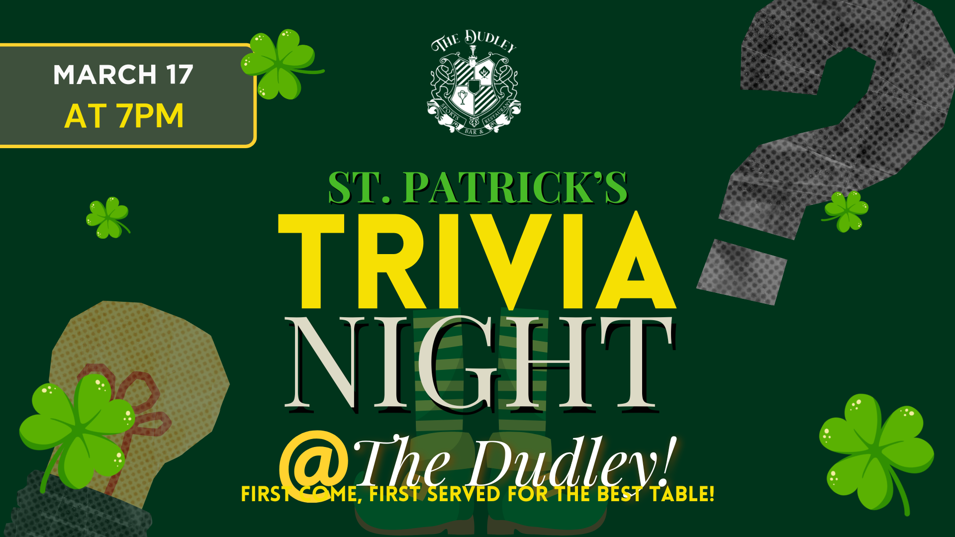 Trivia Night - st. Patrick’s day