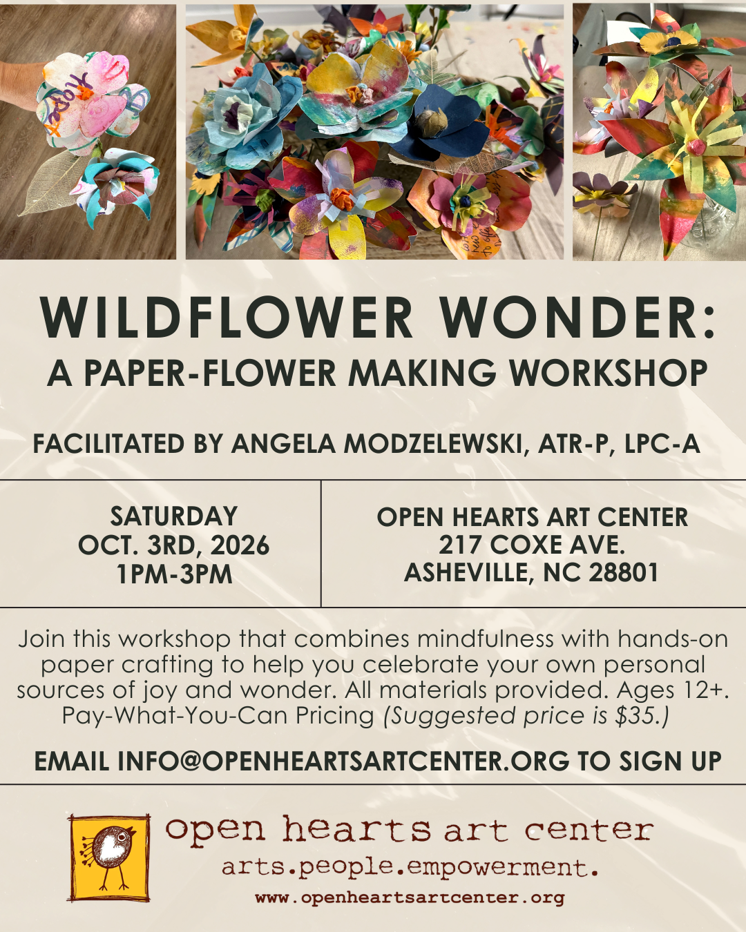 A Paper-Flower Making Workshop with Angela Modzelewski