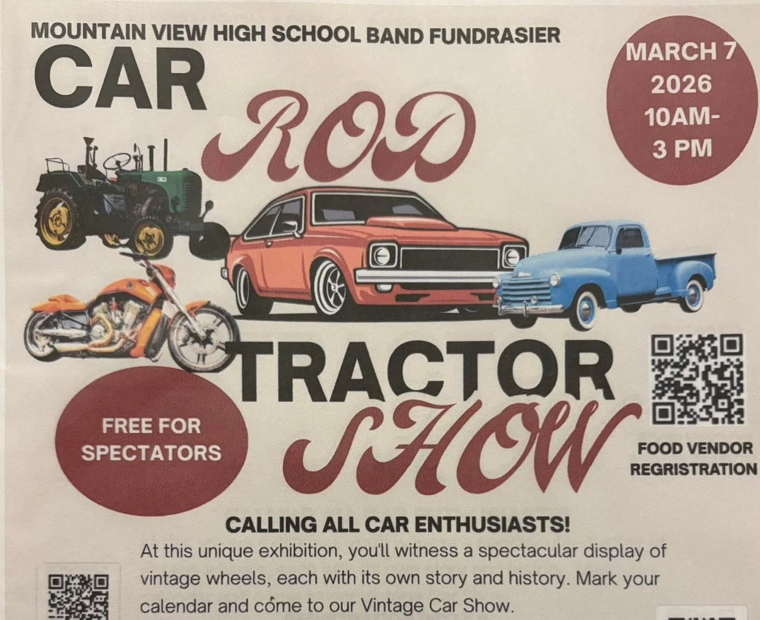 Mountain View High School Band Fundraiser