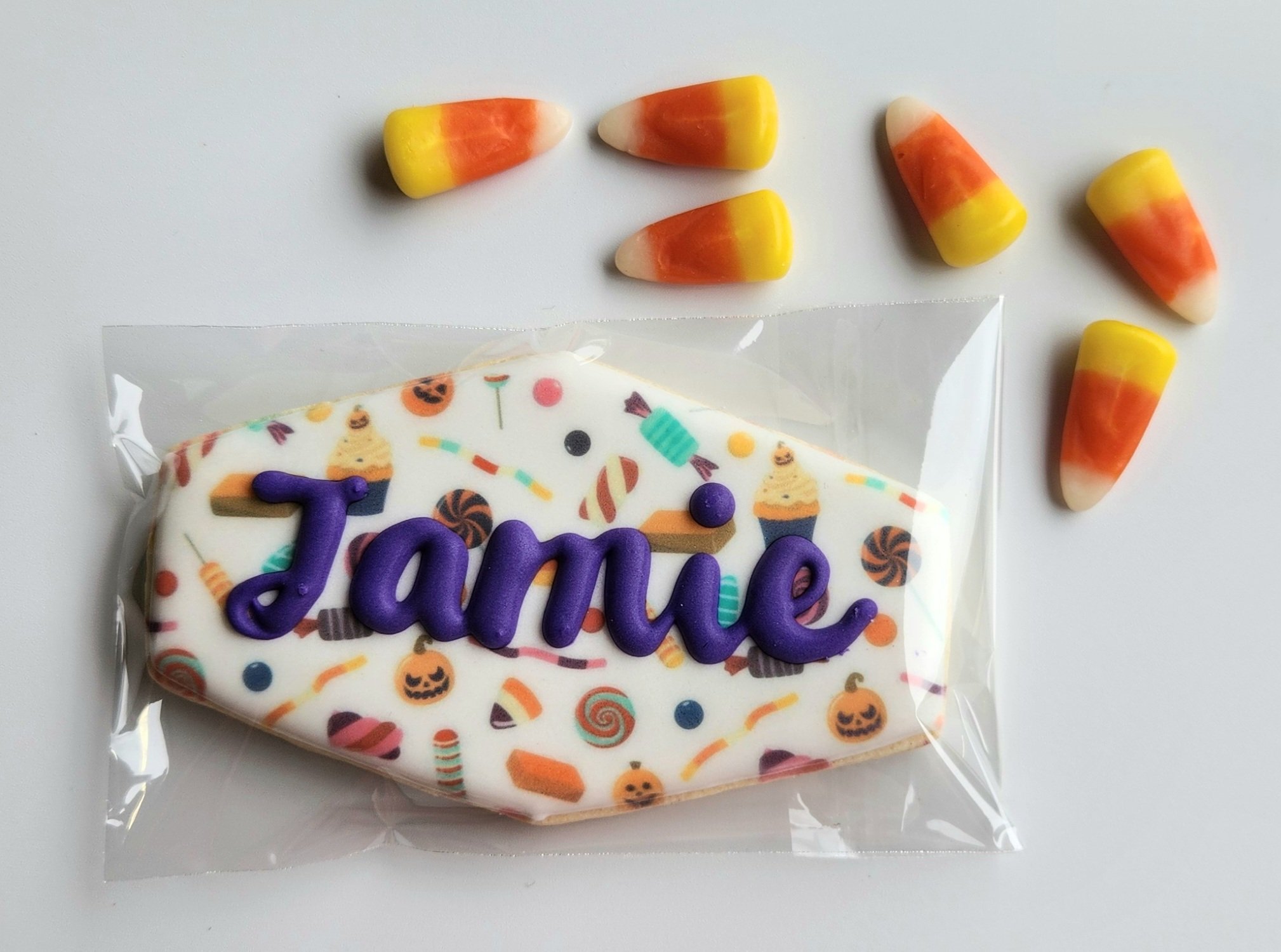 Halloween name cookie