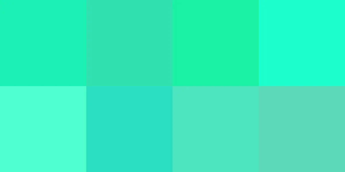 color swatches with different green tints