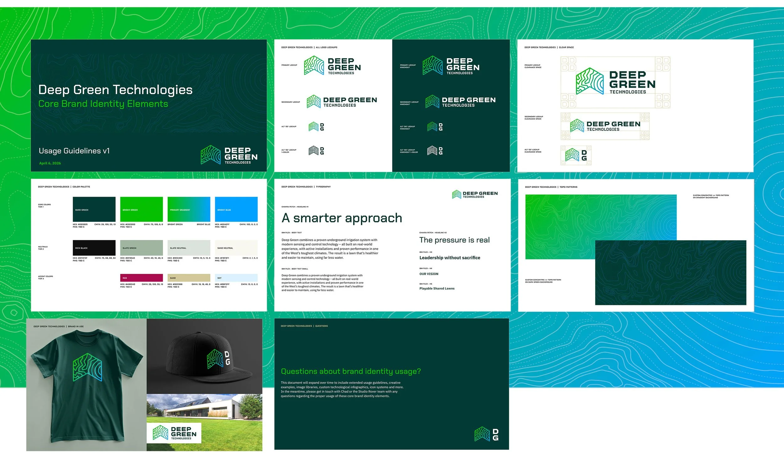 The Deep green Brand Book created by Studio Rover.