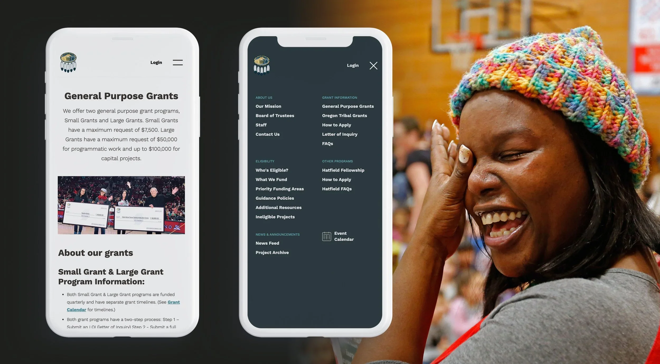 Spirit mountain community funds mobile screens
