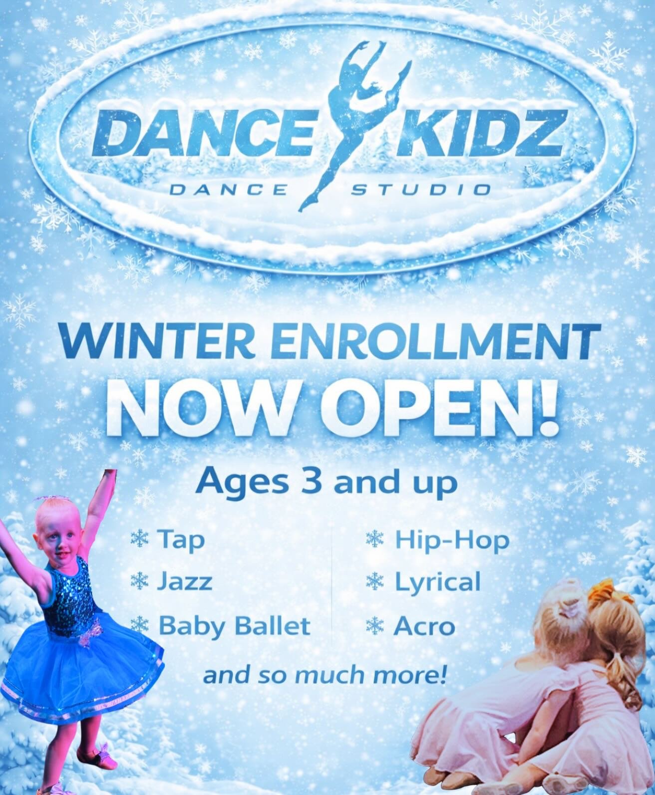 WE&rsquo;RE BACK AND READY FOR WINTER ENROLLMENT!

Happy New Year to our DK Family! We are so excited to see everyone this week!  We are taking new students in our new studio, interested in taking a class? Stop by, give us a call, or shoot us a messa