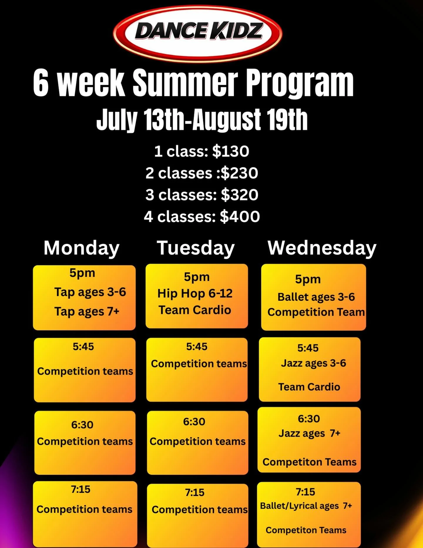 Summer time schedule OUT NOW ☀️☀️☀️