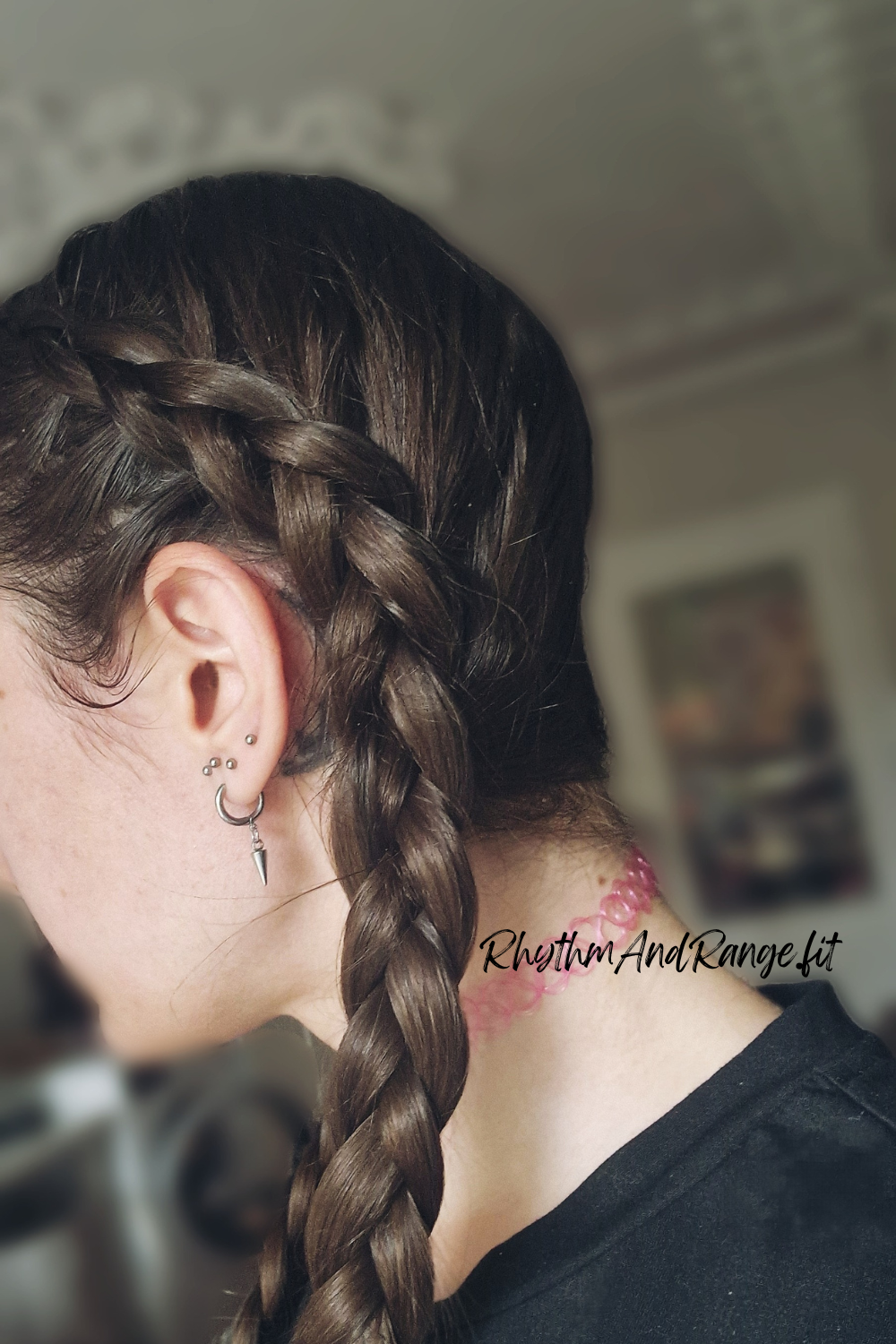double braid, winter workout braid, pigtail braids