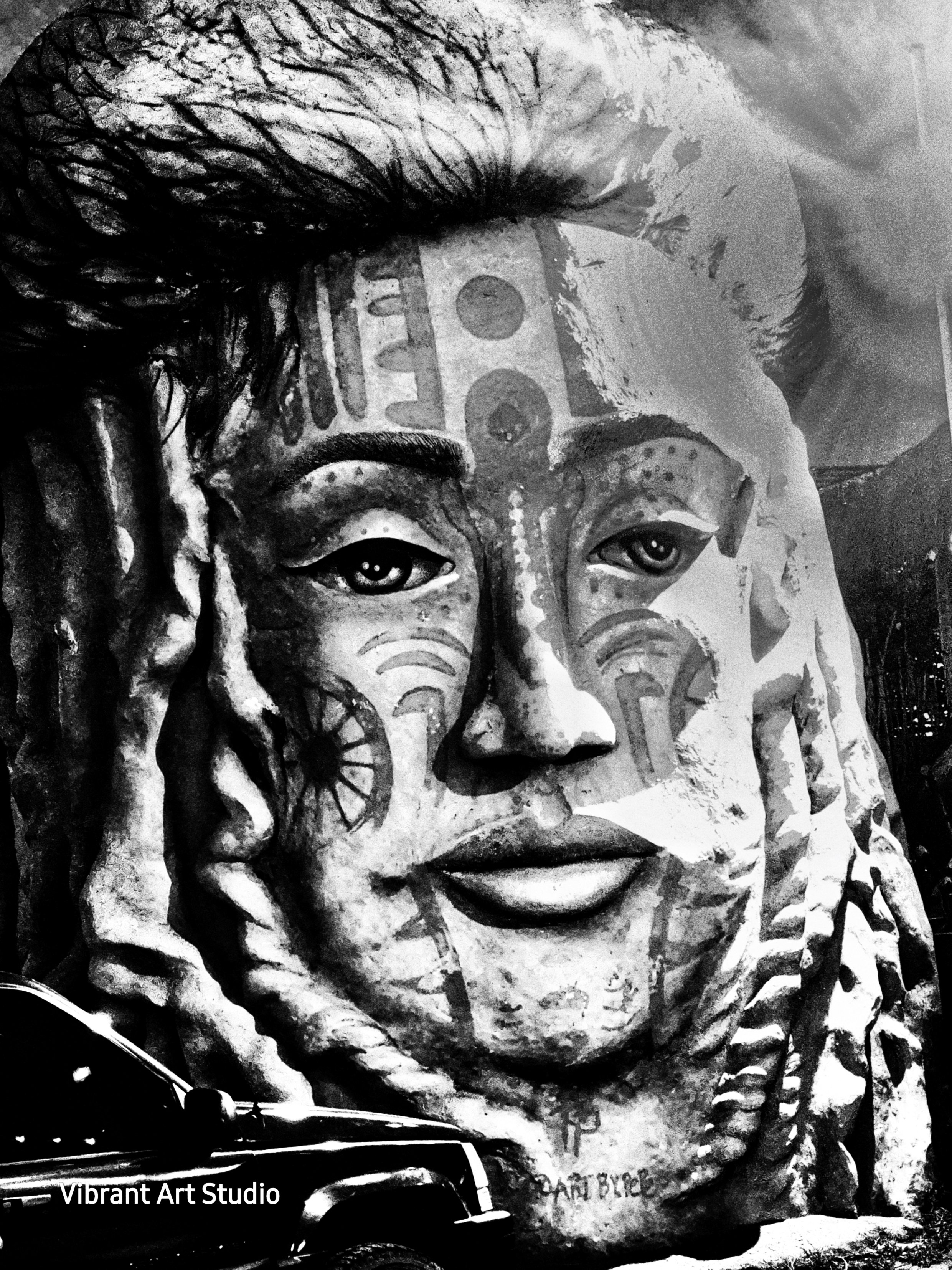 Serenity in Nature: Black and White Canvas Print Unframed