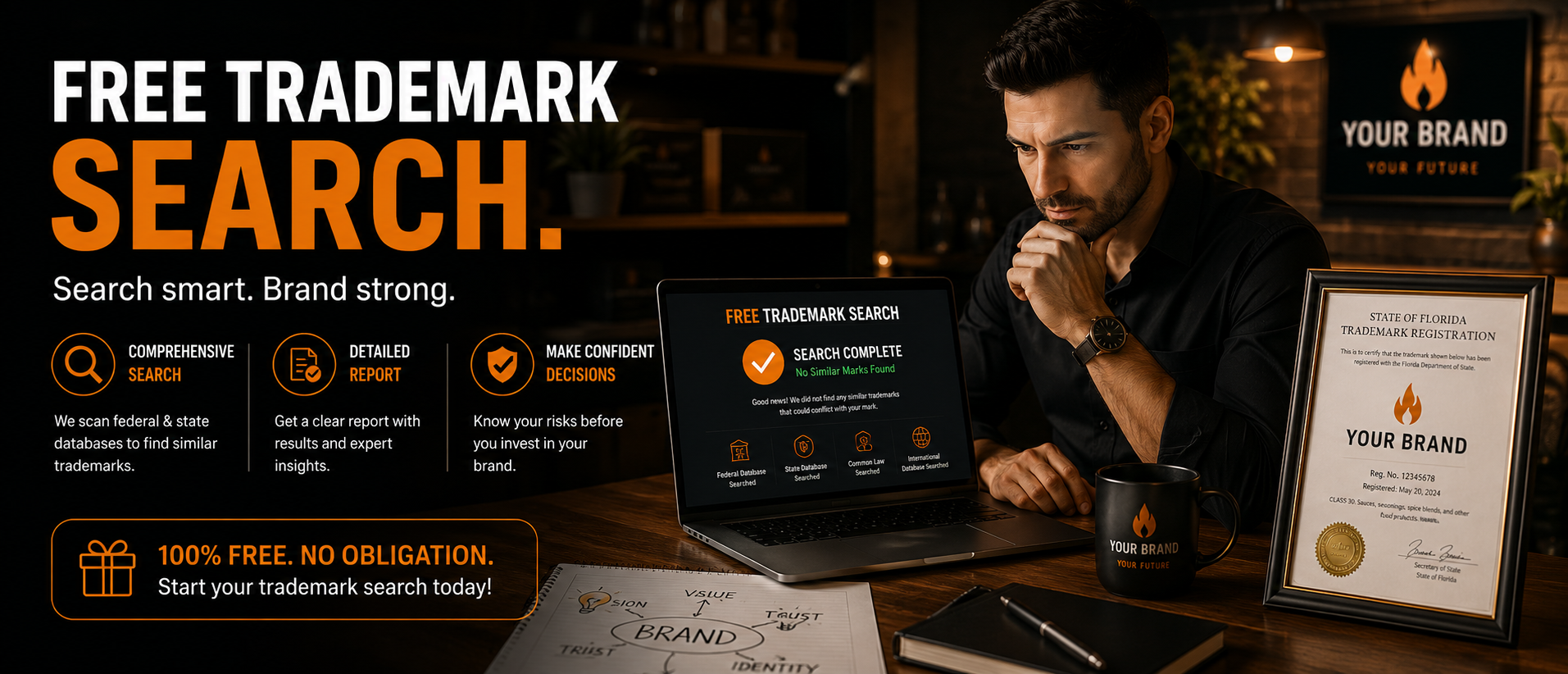 Entrepreneur designing product for Florida trademark filing with Dancapath
