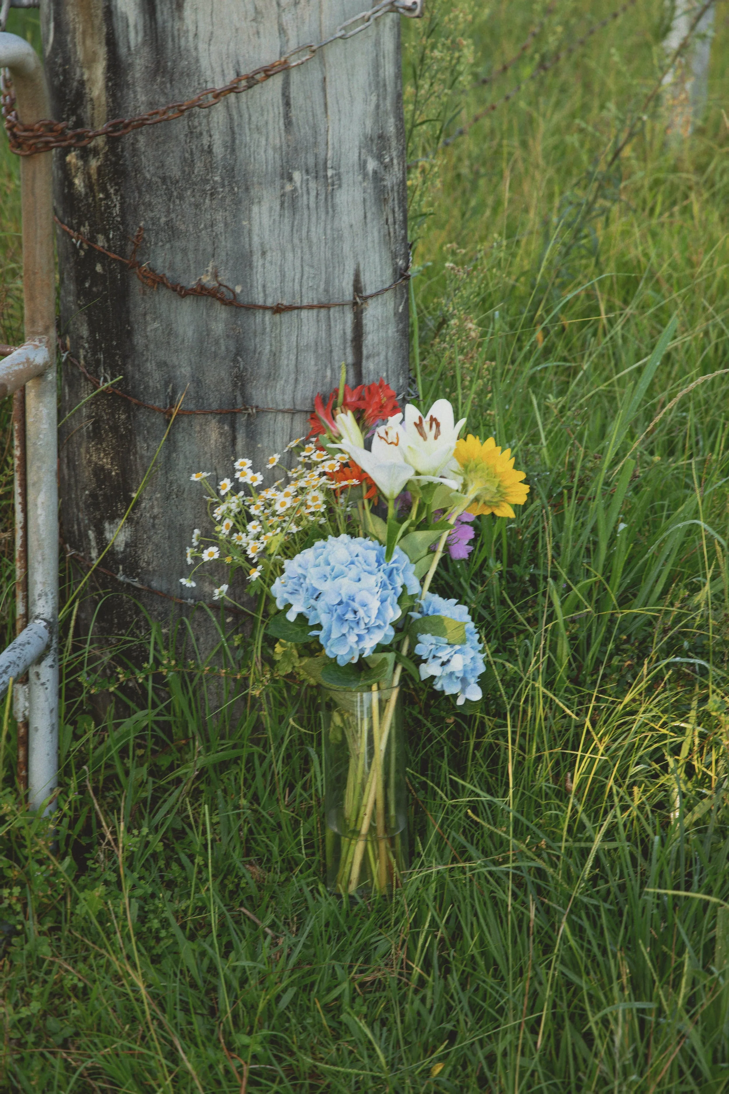Assorted flowers in a vase