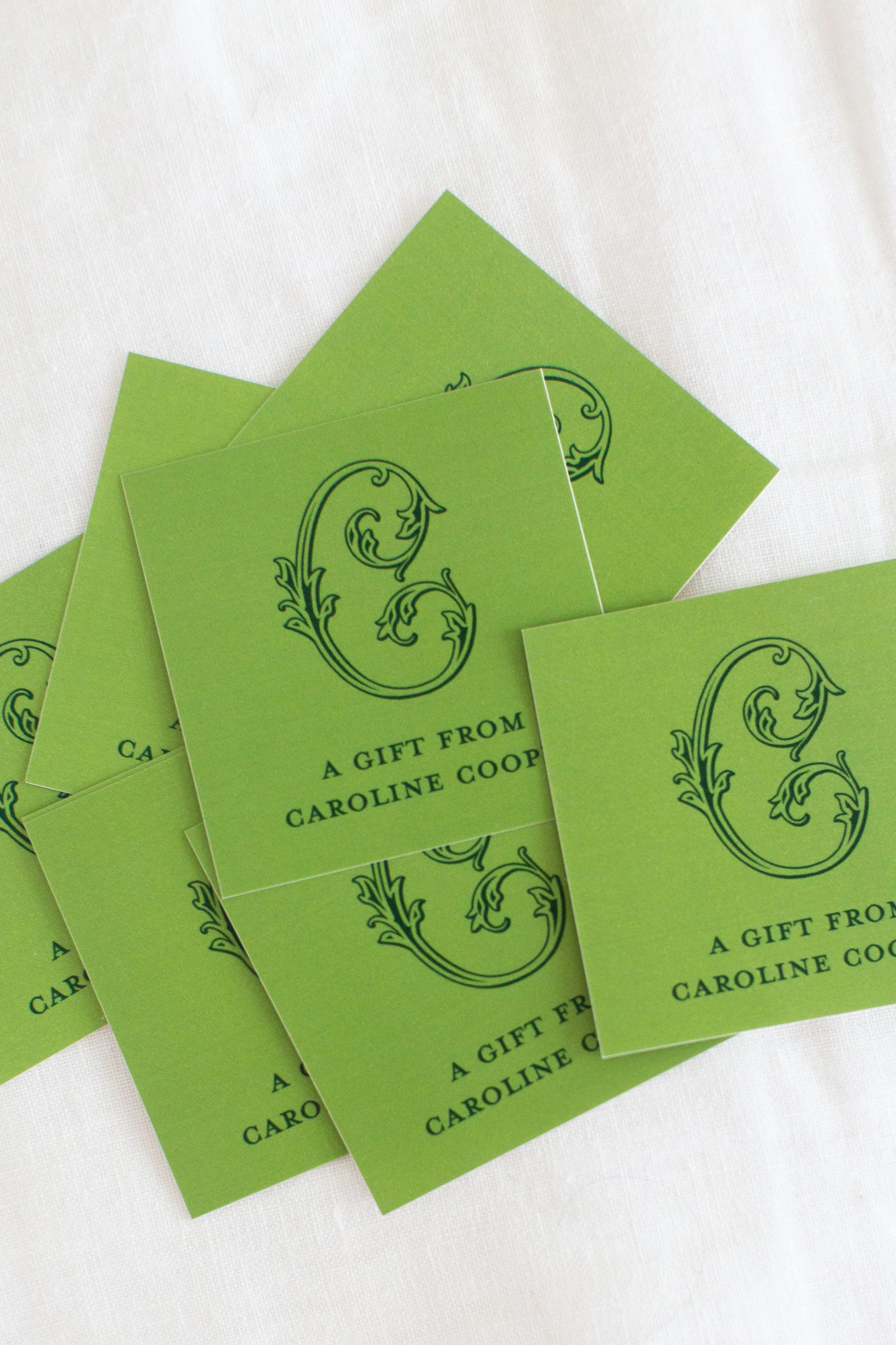 Monogram Square Gift Stickers