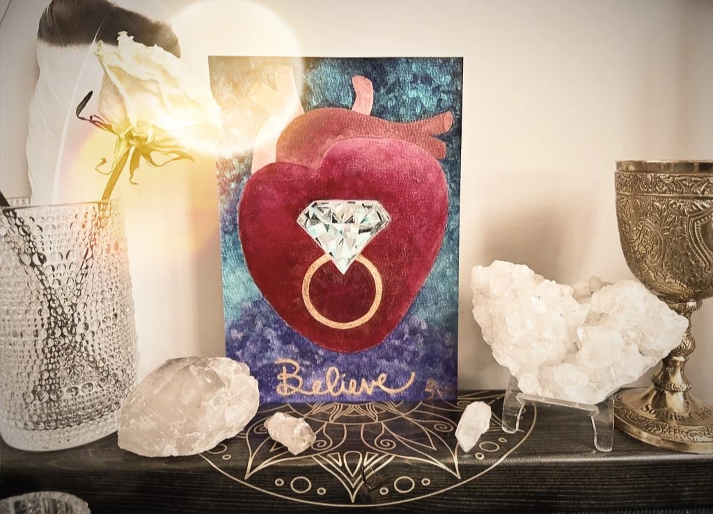 Channeled painting on an altar