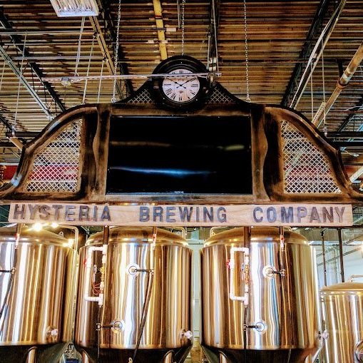 Hysteria Brewery - Menu - Etched Steel and Wood