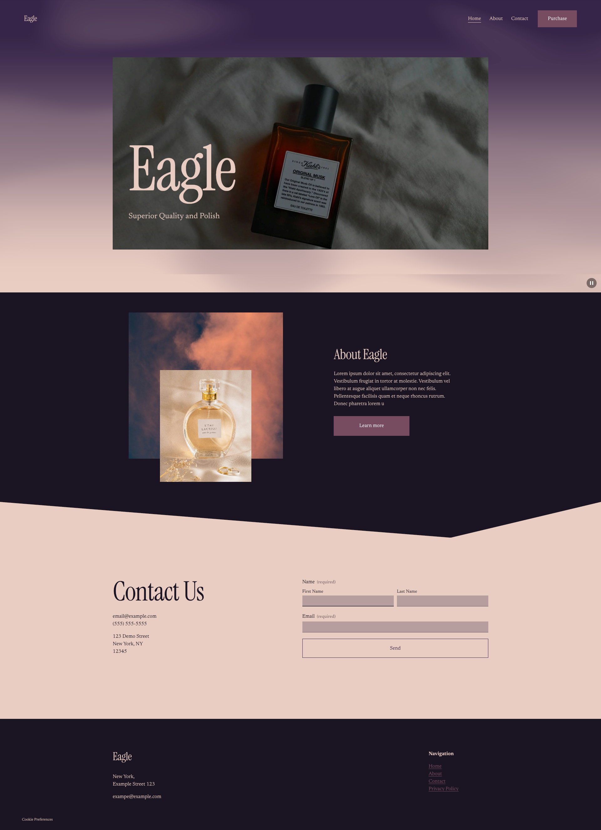 Website of the company Eagle that do perfumes