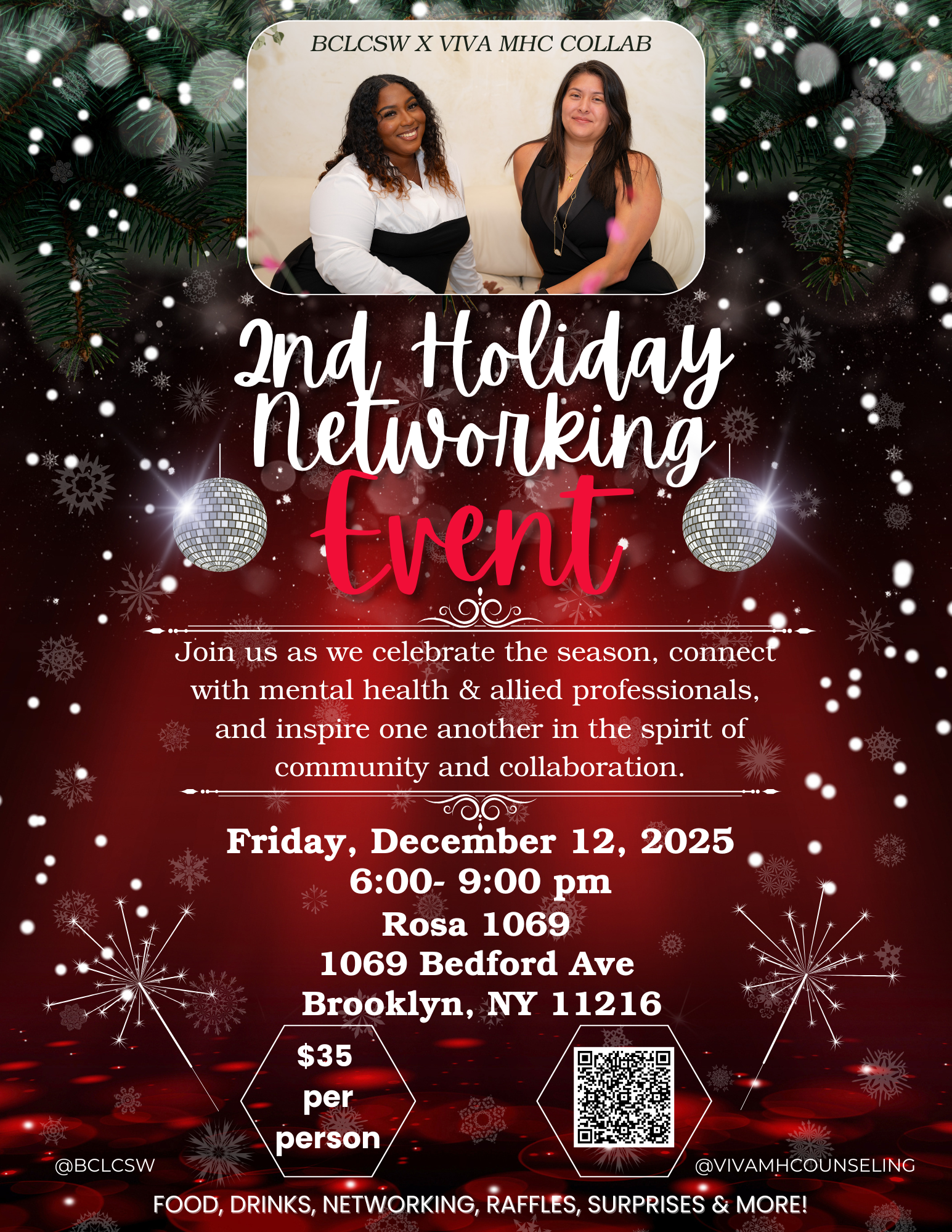 BCLCSW & Viva MHC 2nd Holiday Networking Event