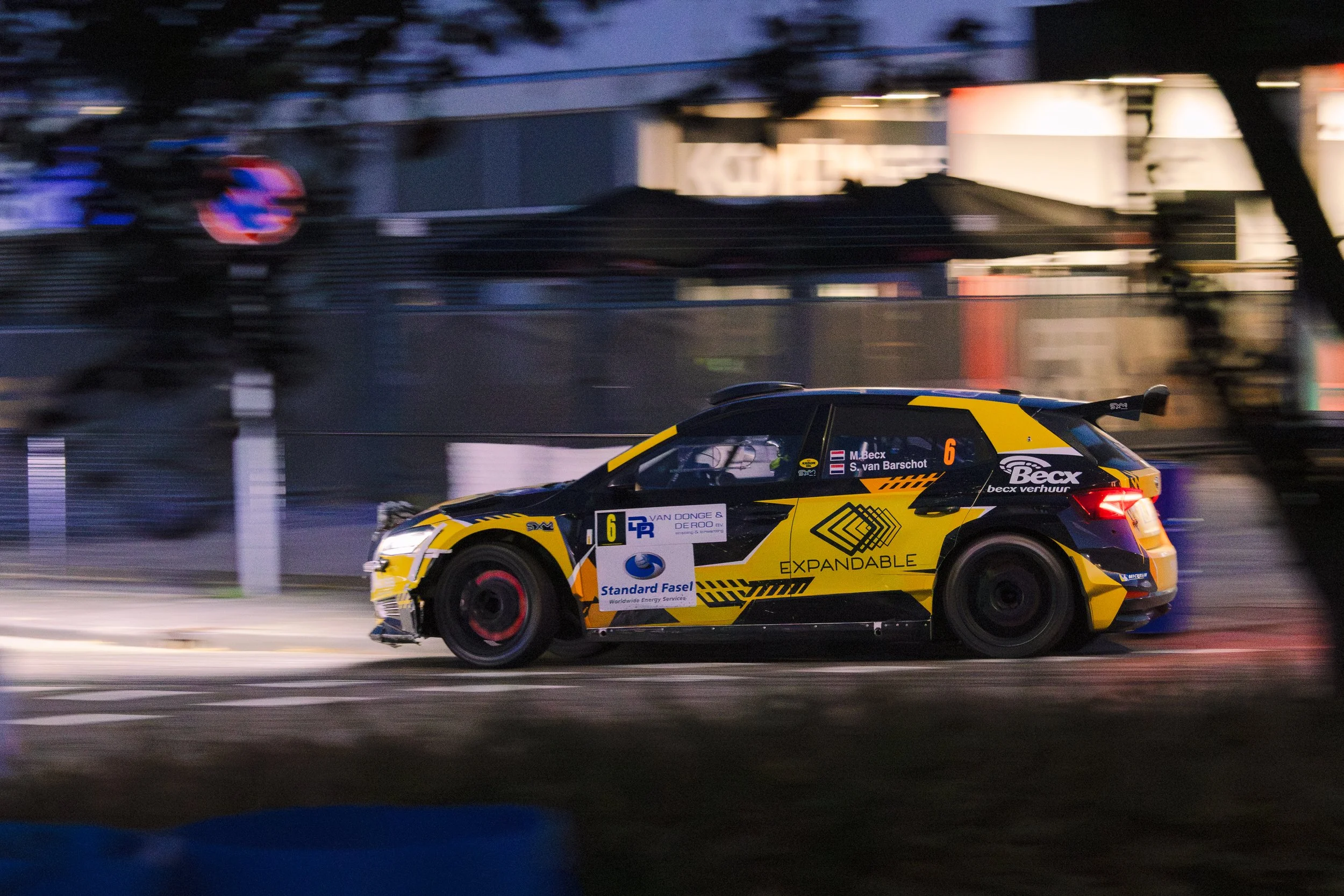Rally car in the streets of Etten-Leur