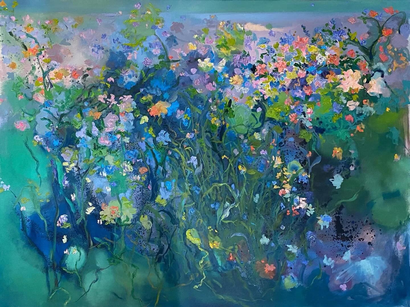 WIP 
#water #lake #painting #flowers